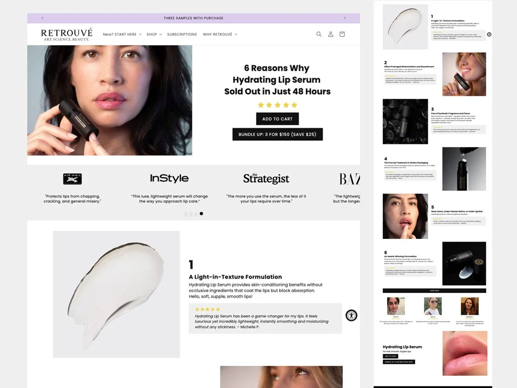 Special Product Landing Page Design