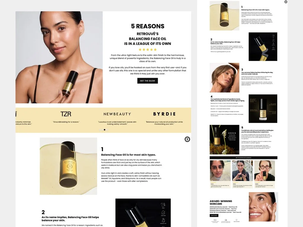 Special Product Landing Page Design