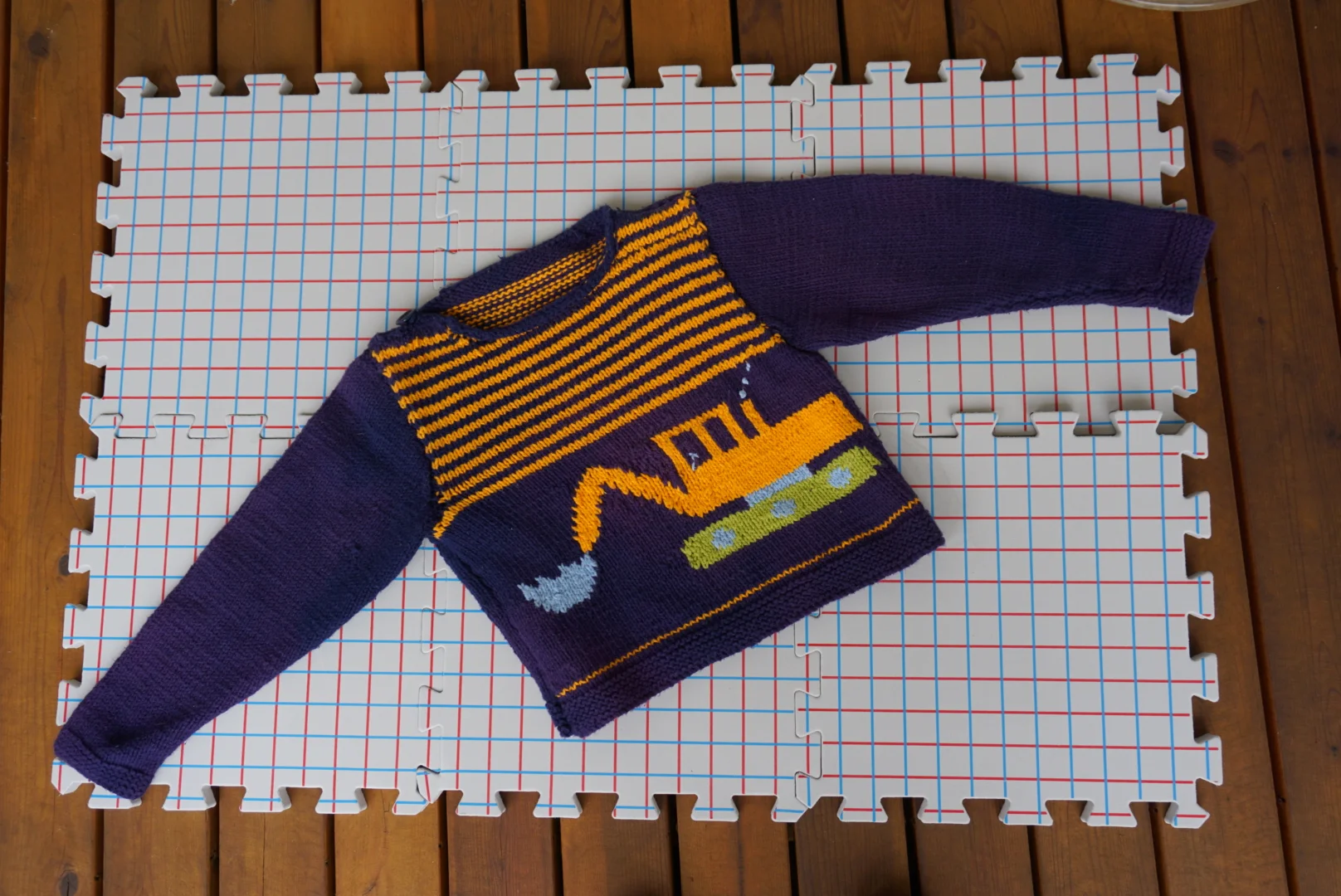 This sweater I made 10 years ago is going to another little boy for a second life.