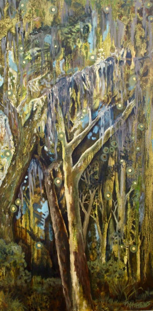 Mossy Mystical Maritime (Oil, unframed - $600 - 18" x 36")