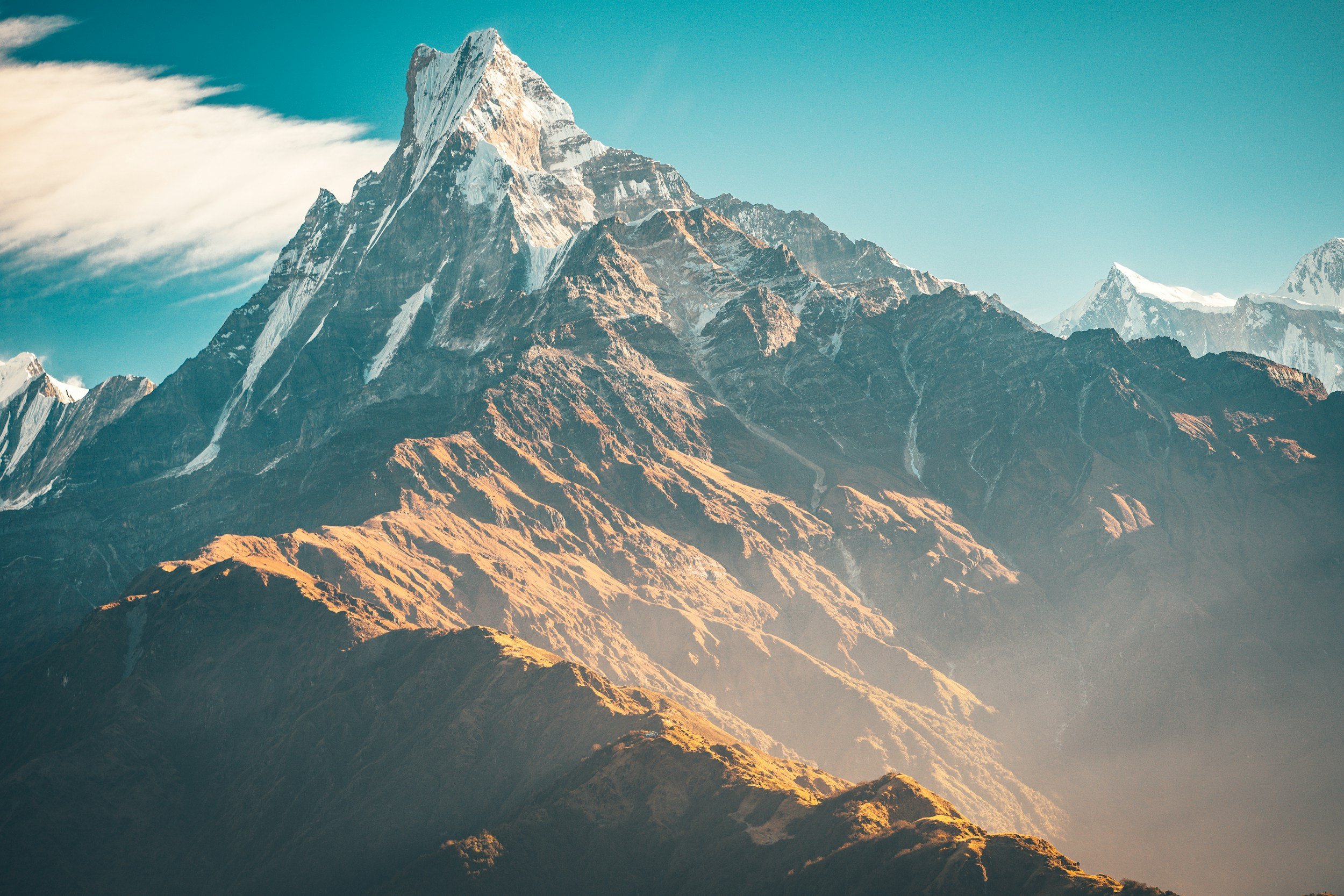 Majestic mountains during the golden hour