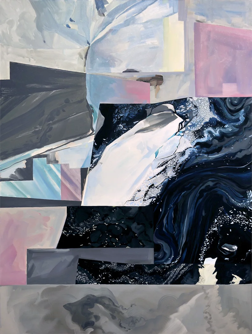 Without any explanation we will have to make our way forward with our own hands (77° 50' 31" S, 166° 41' 11" E), 2018. oil and acrylic on board, 40x30”