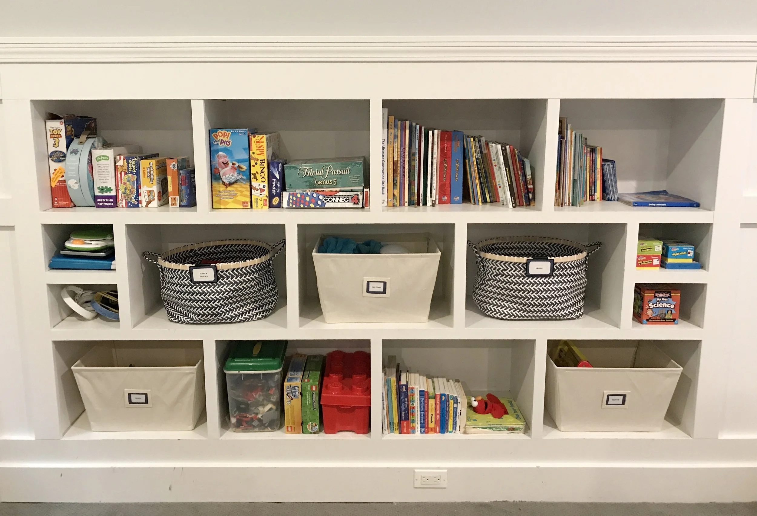 Toy organizing