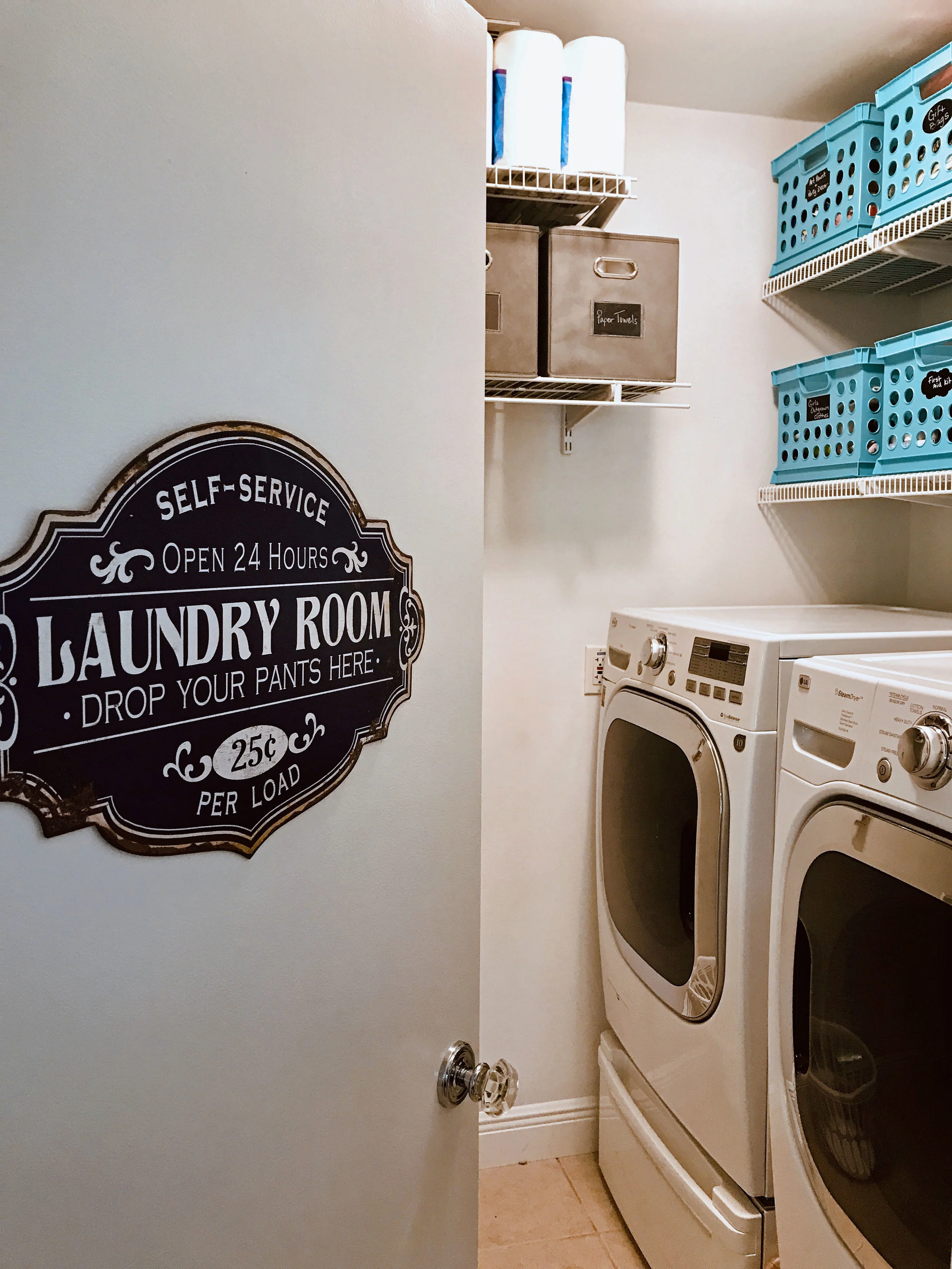 Laundry room organizing