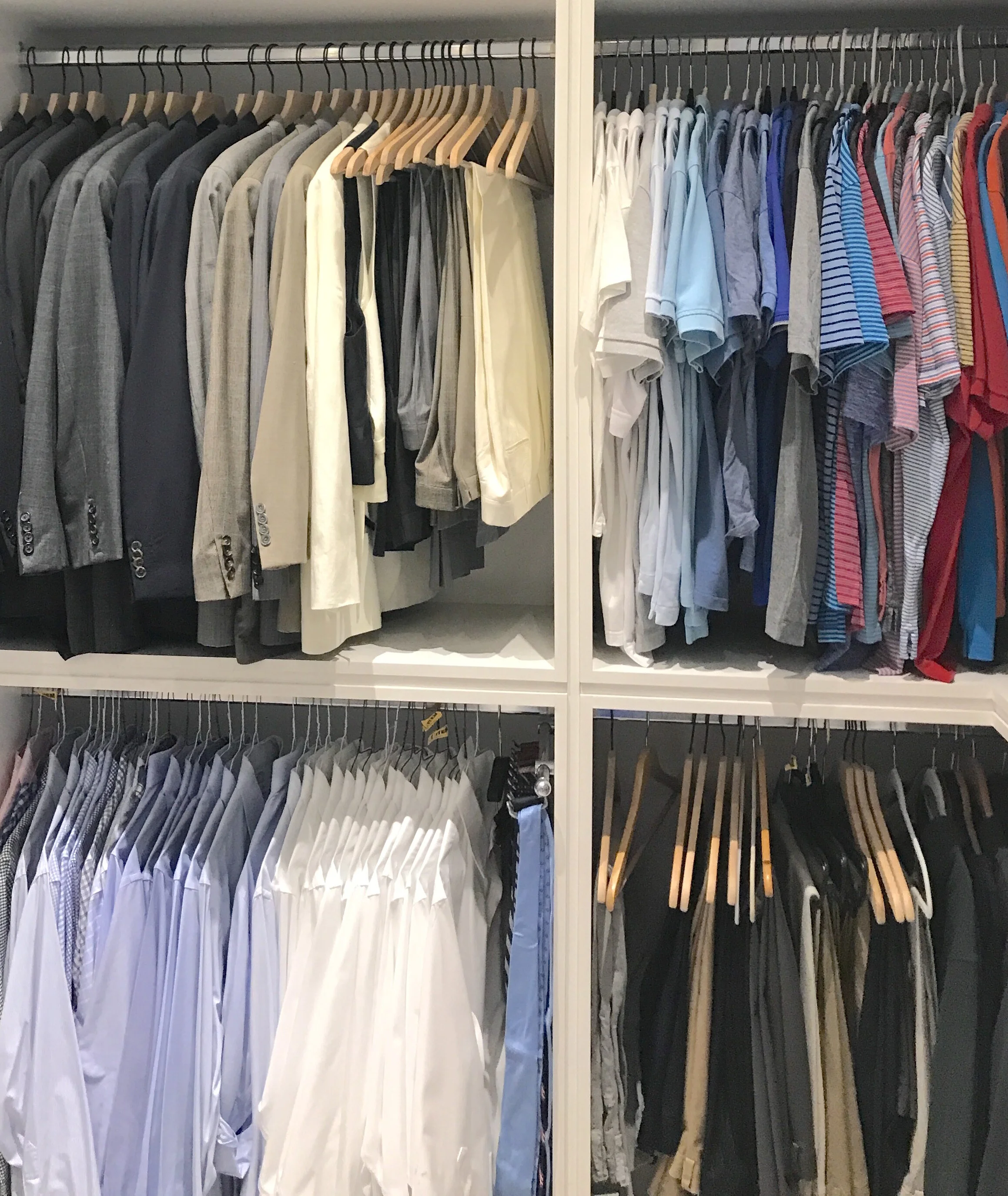 Closet men's clothes hanging.JPG