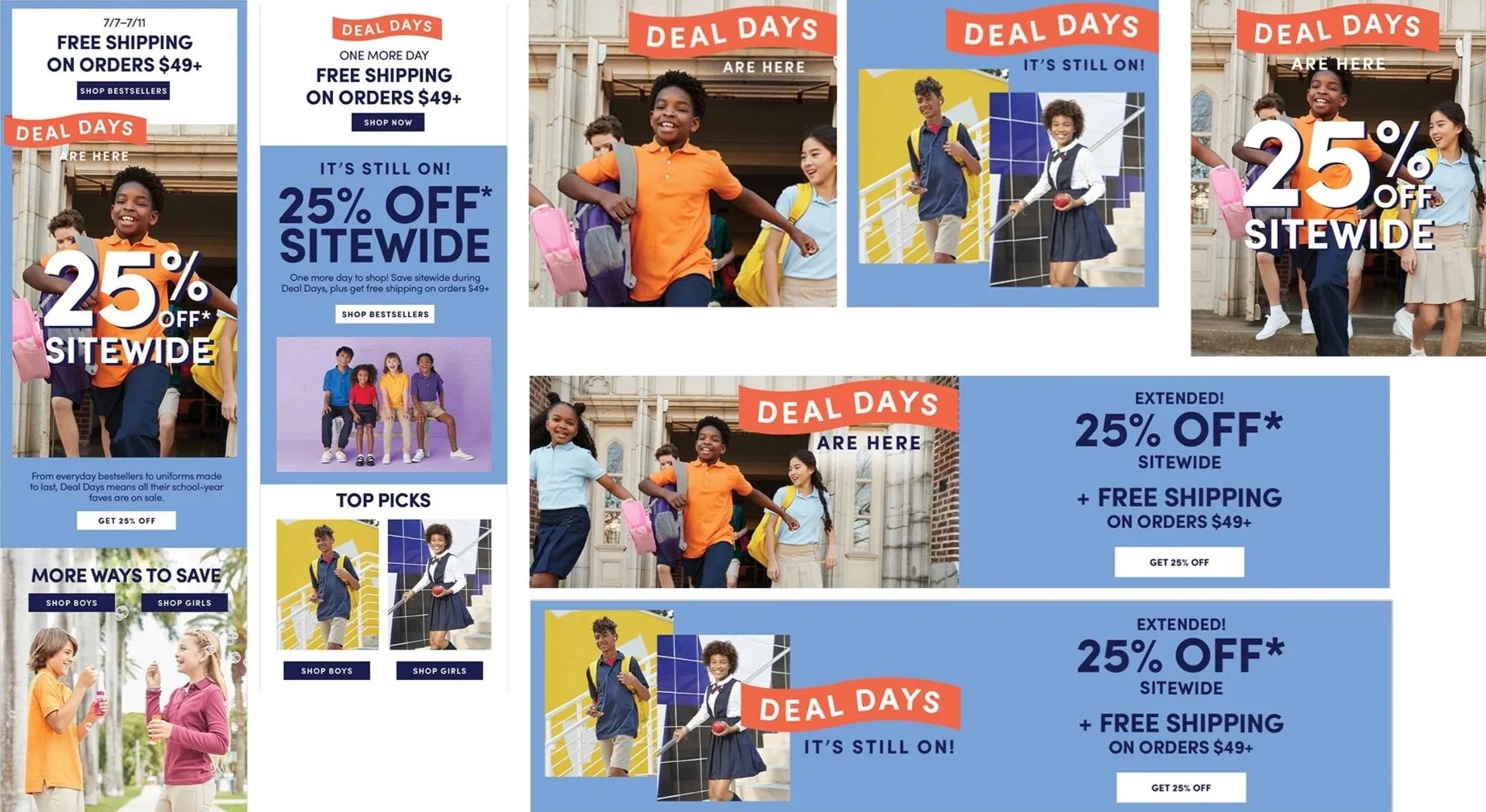 Promotional expressions designed to flex within established brand guidelines.