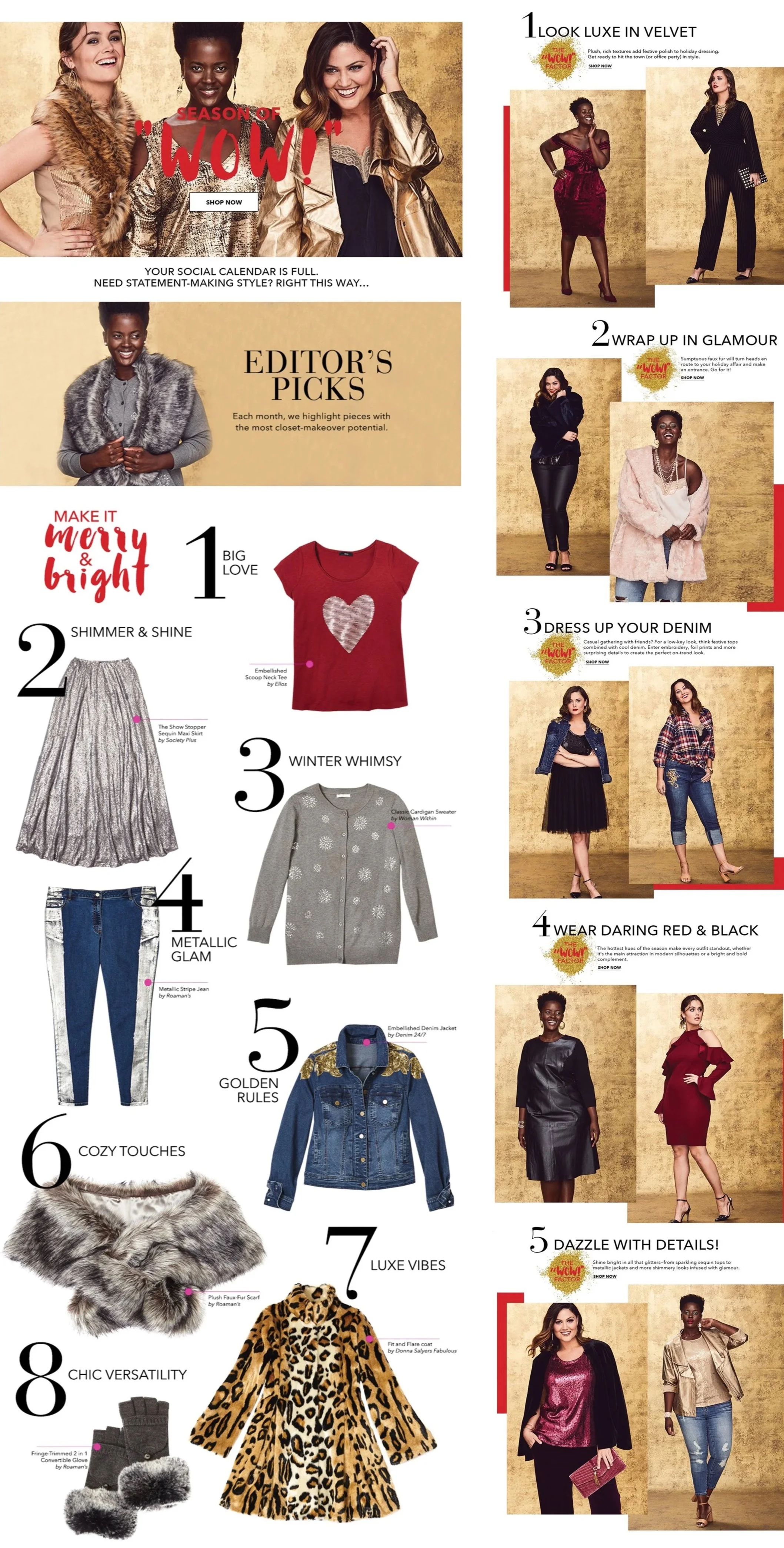 Extended seasonal storytelling bringing the vision to life through curated looks and layouts.