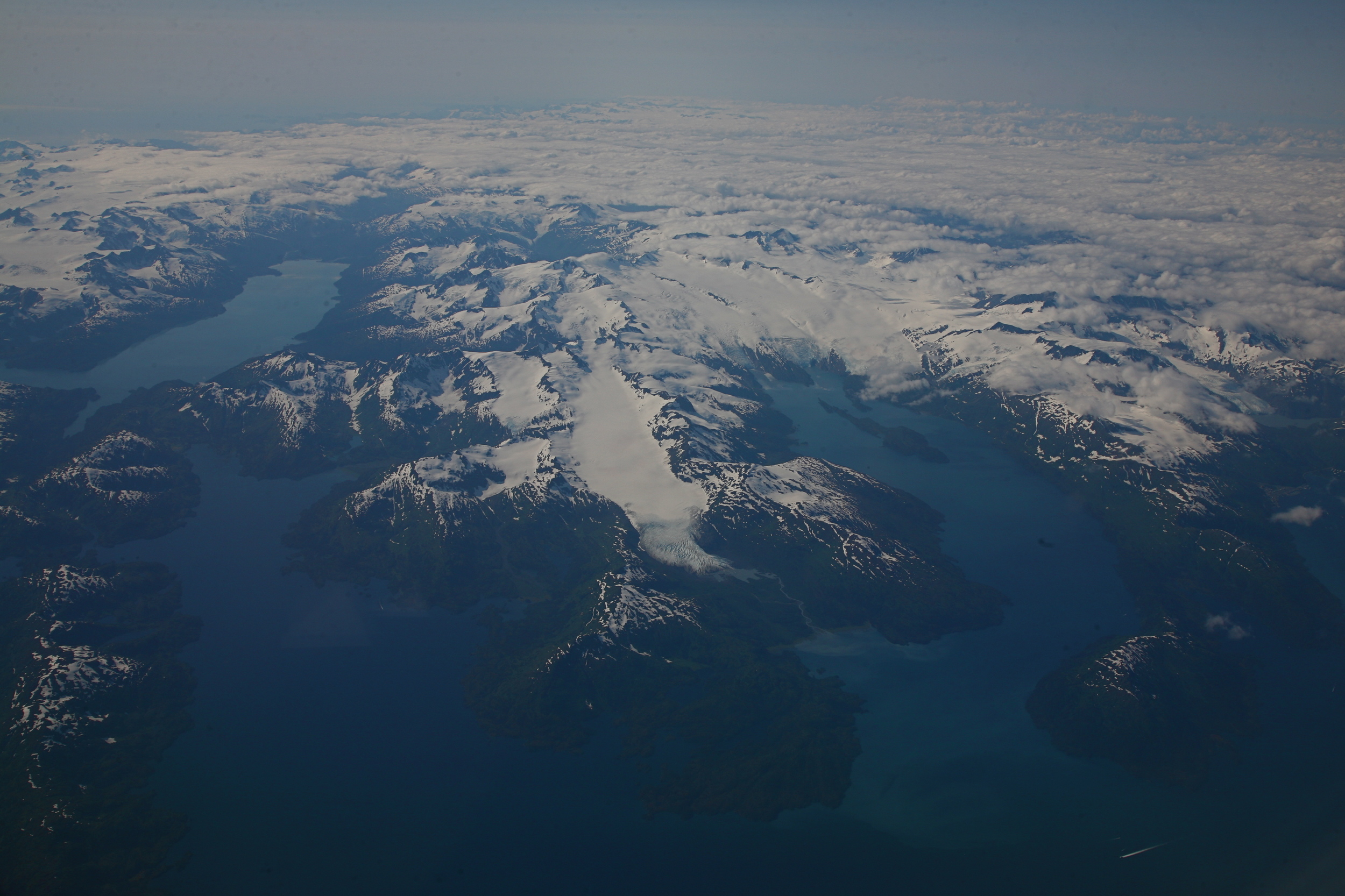  A great view from the plane as we approach Anchorage 