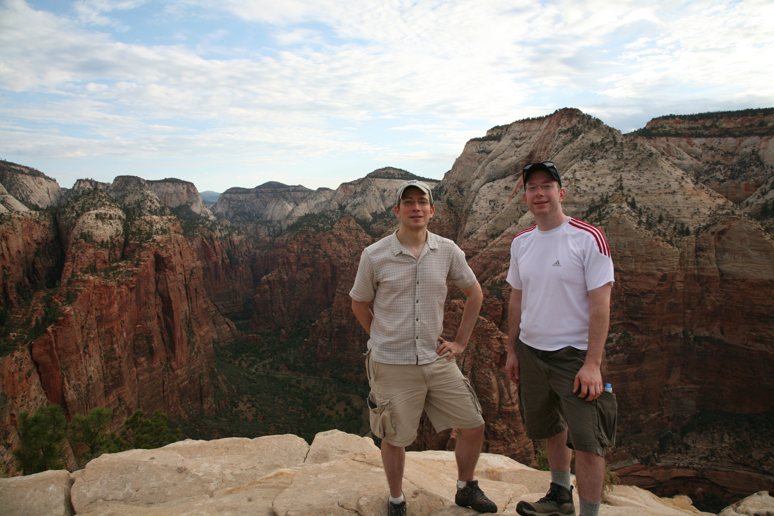  Tom and I celebrating reaching the Angels Landing lookout in record time  