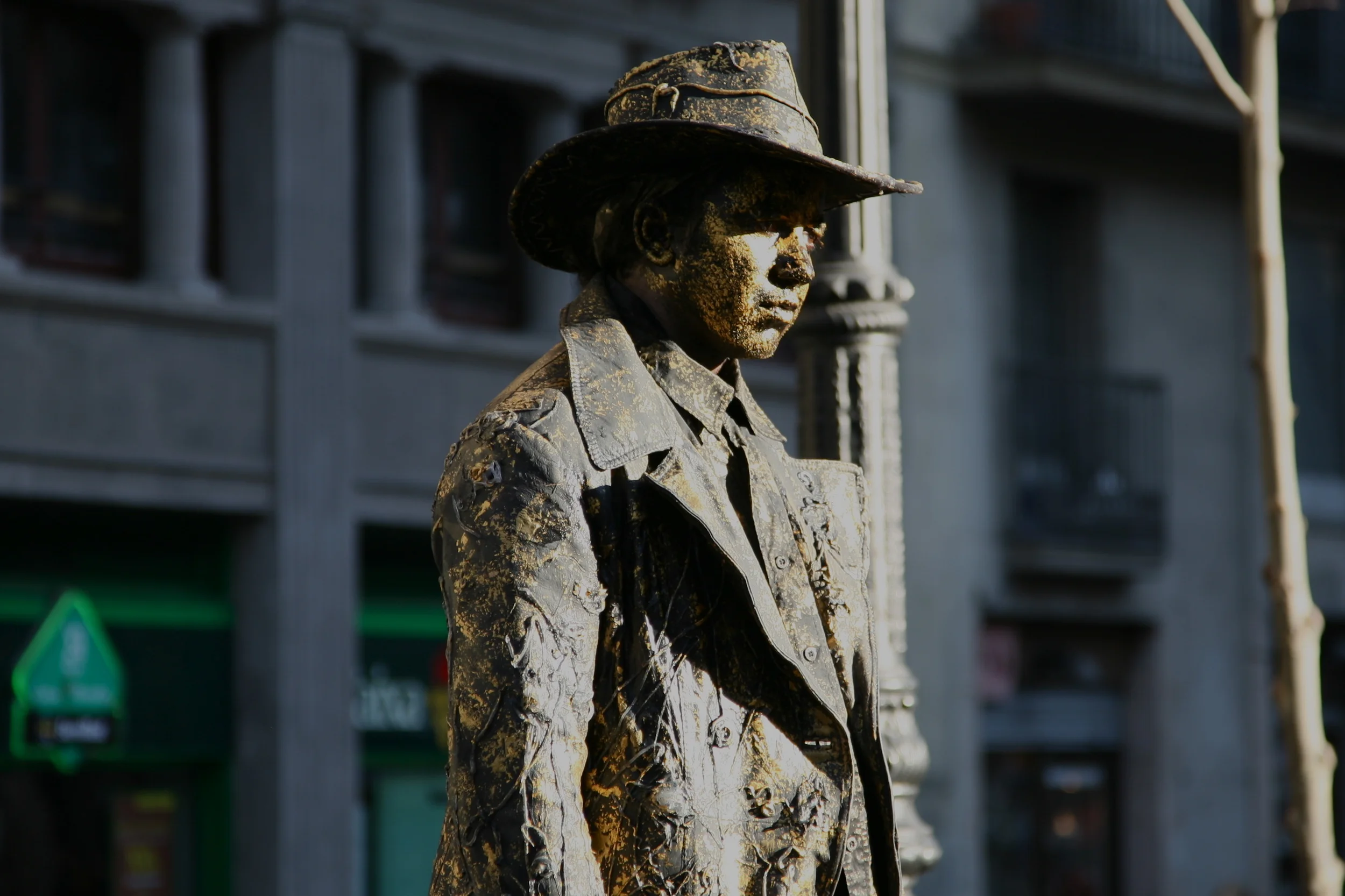  One of many street performers vying for the tourist dollar 