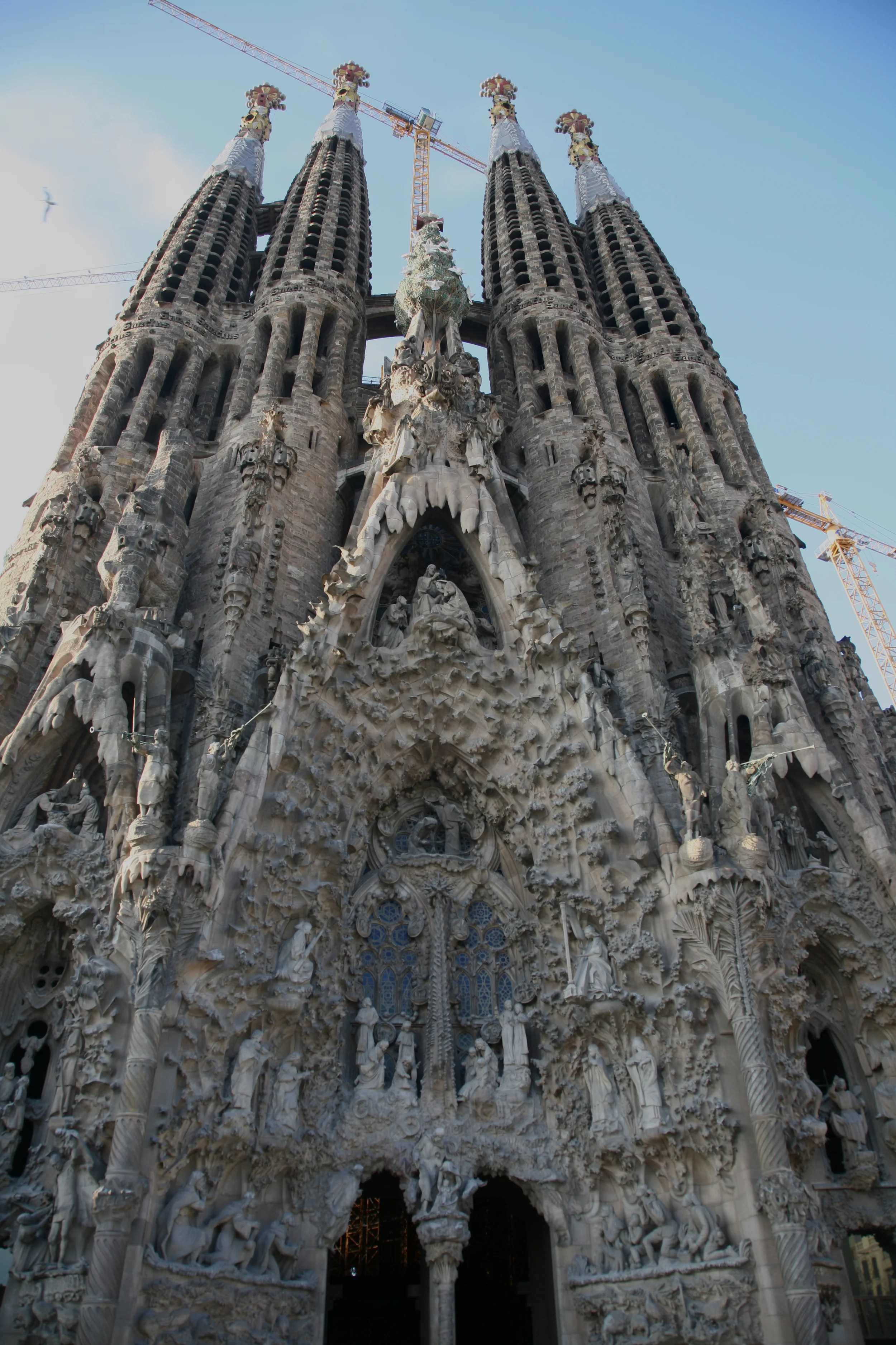  The nativity facade completed by Gaudi before his last work in 1926 