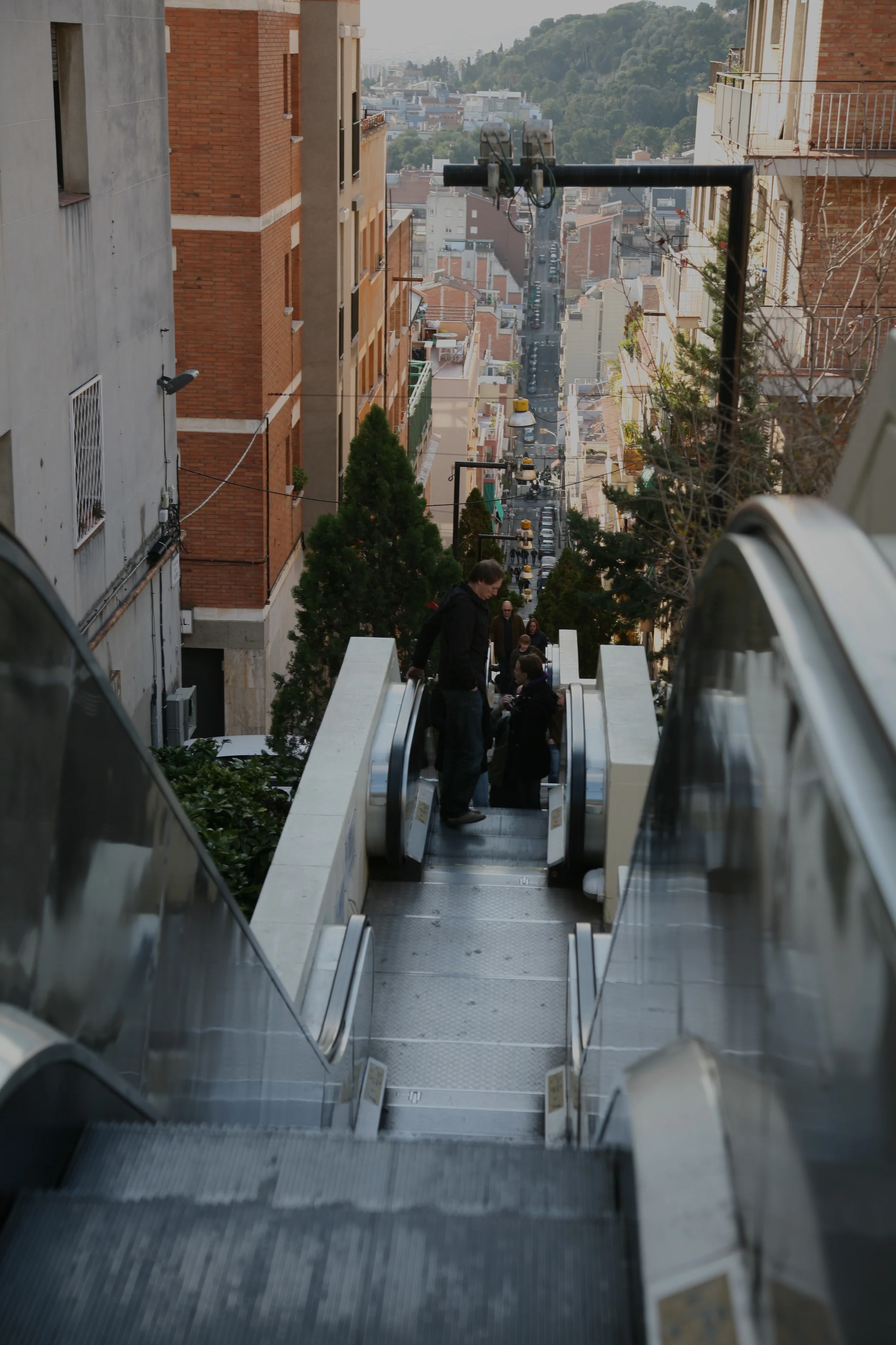  We head back down into the city; unfortunately the escalators only go up 