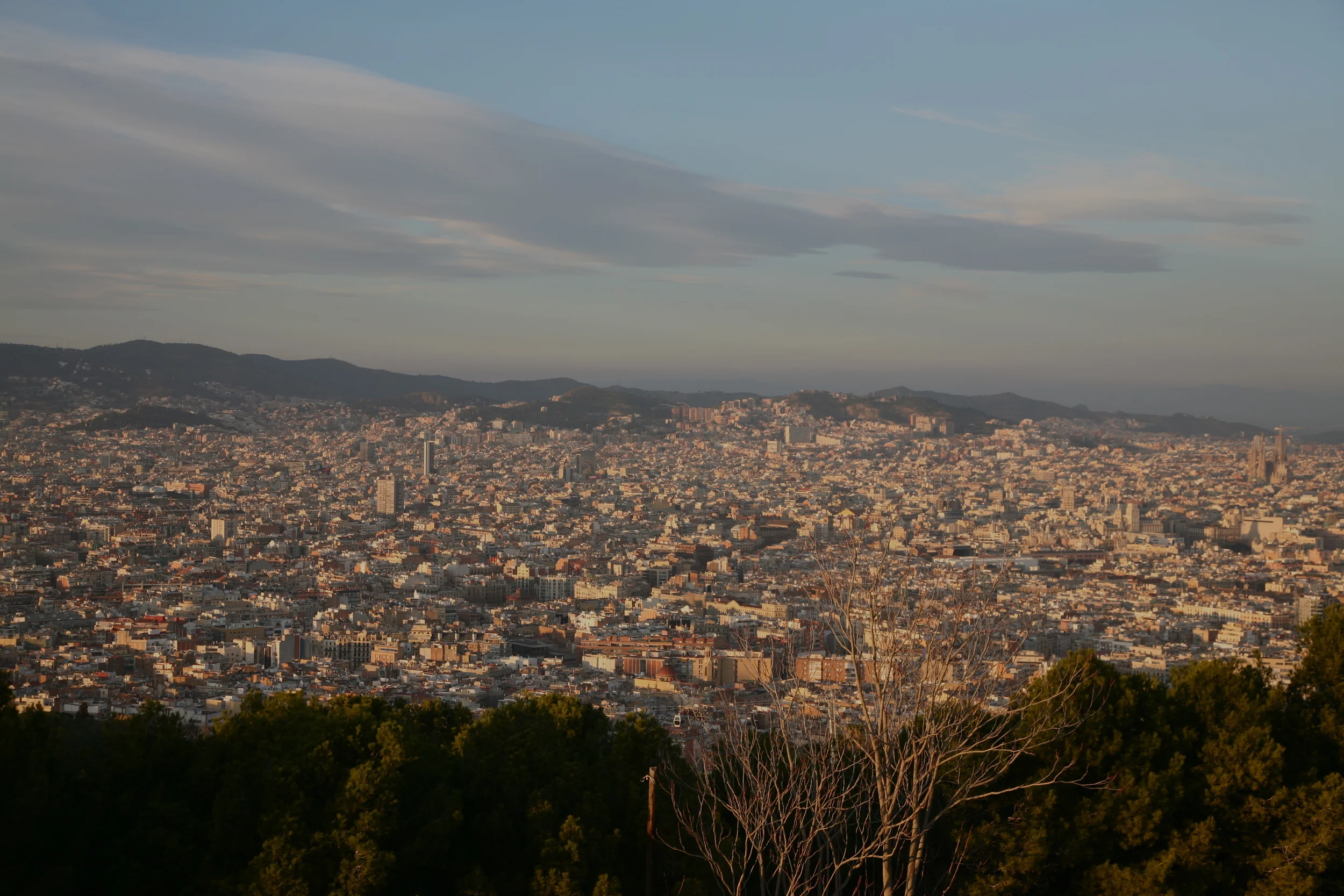 The city below and mountains to the North 