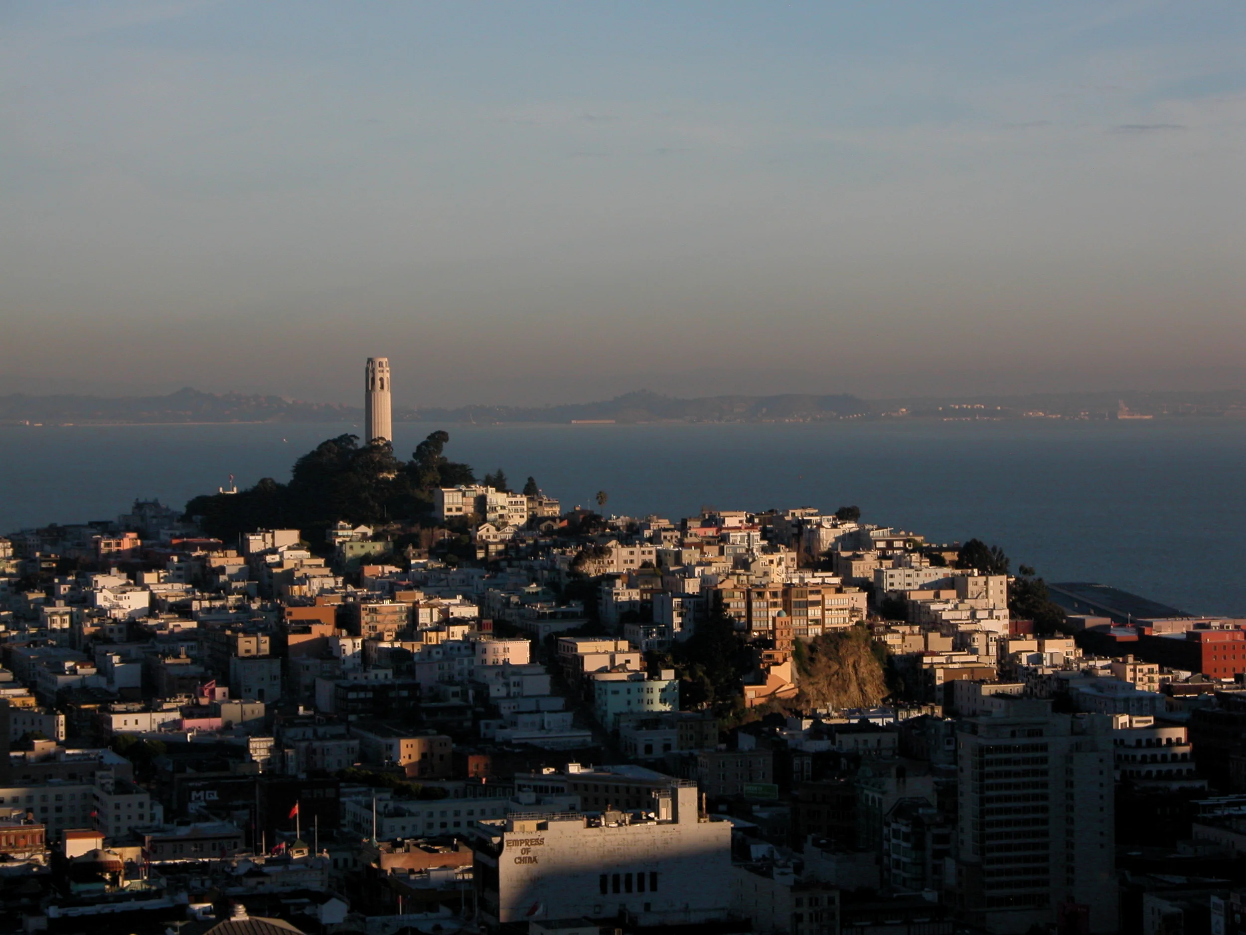  Russian Hill and the Coit Tower at dusk 