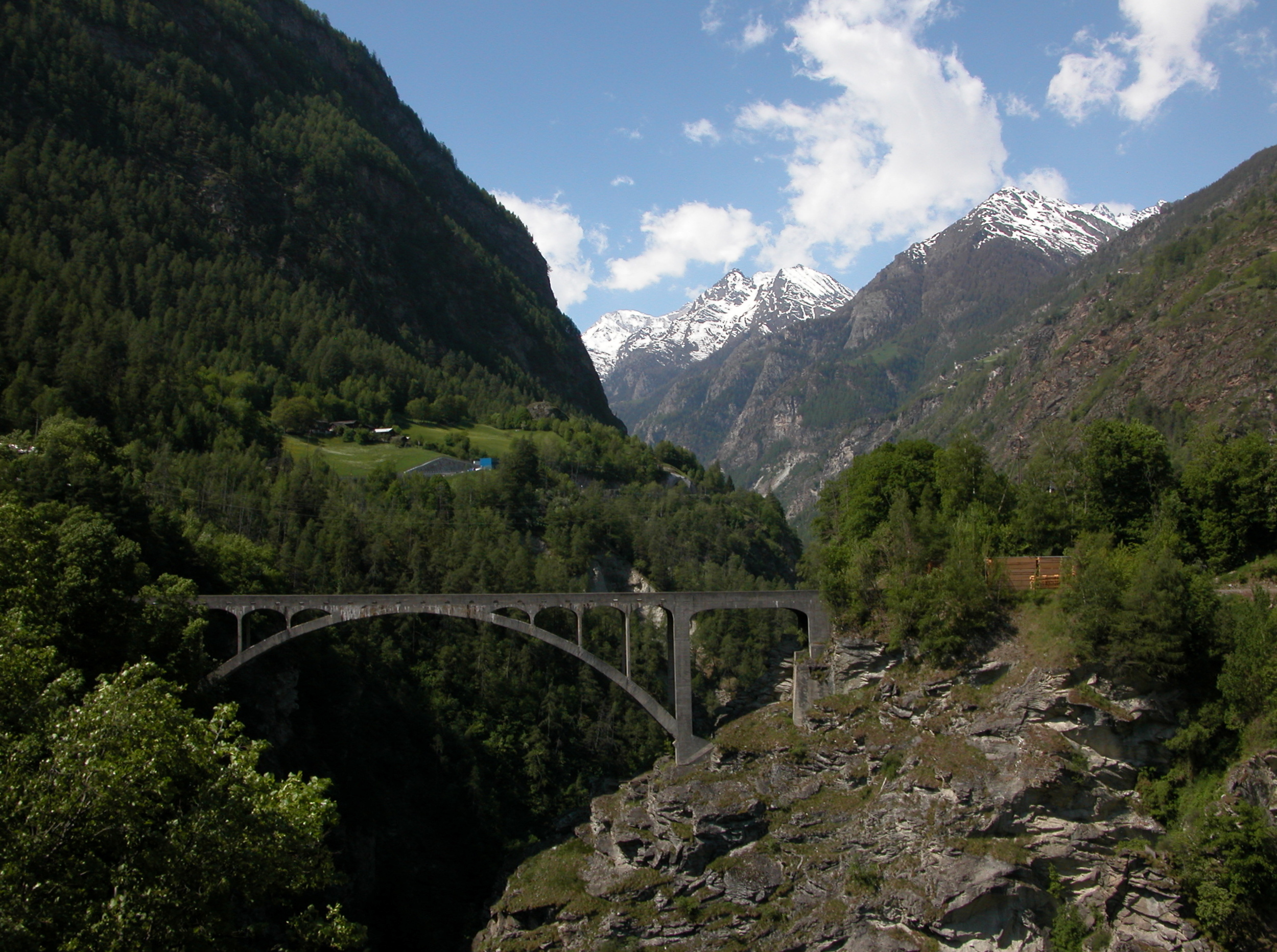  Old bridge heading North out of Zermatt 