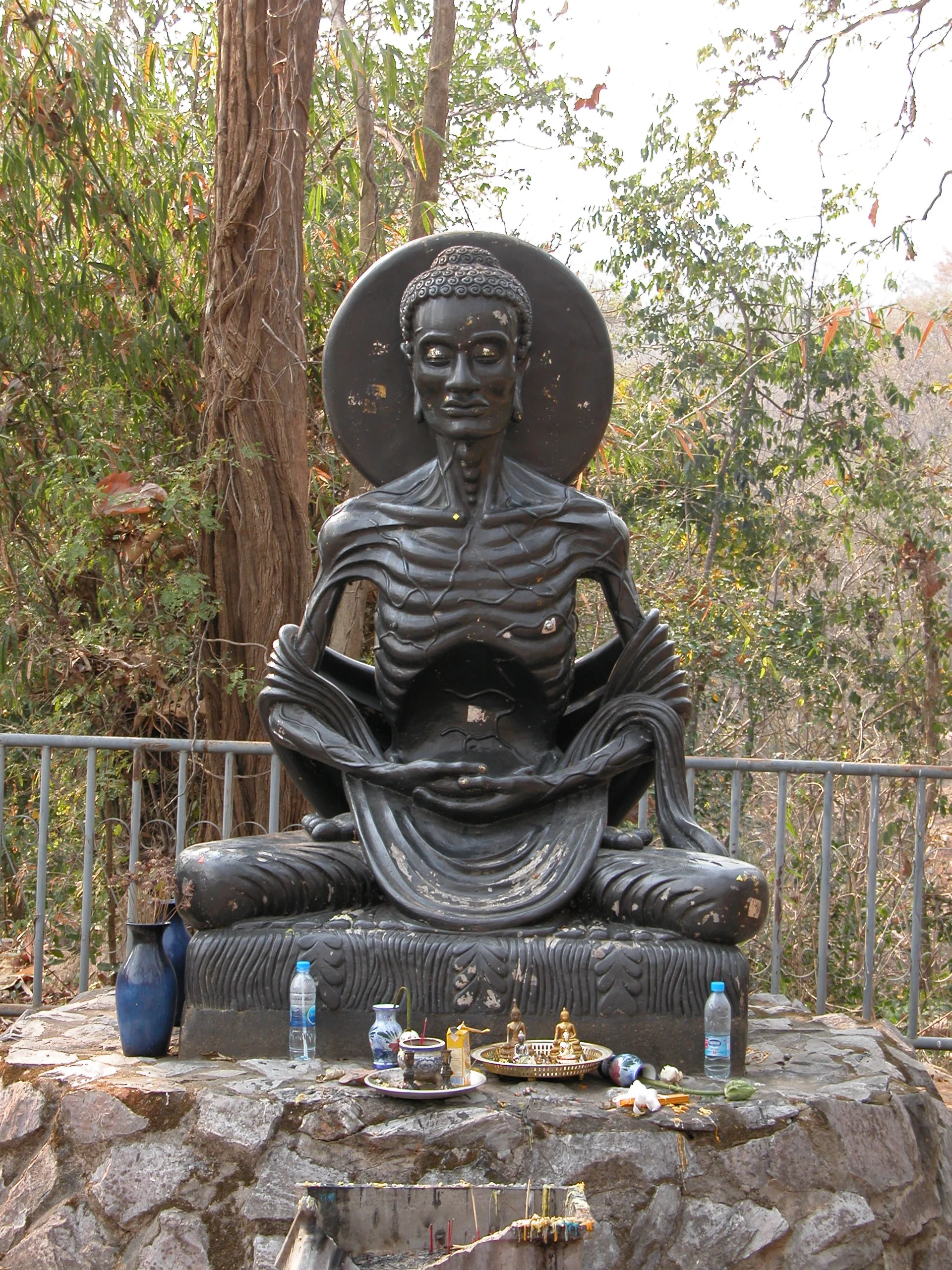 Starving Buddha statue outside Wat Umong 