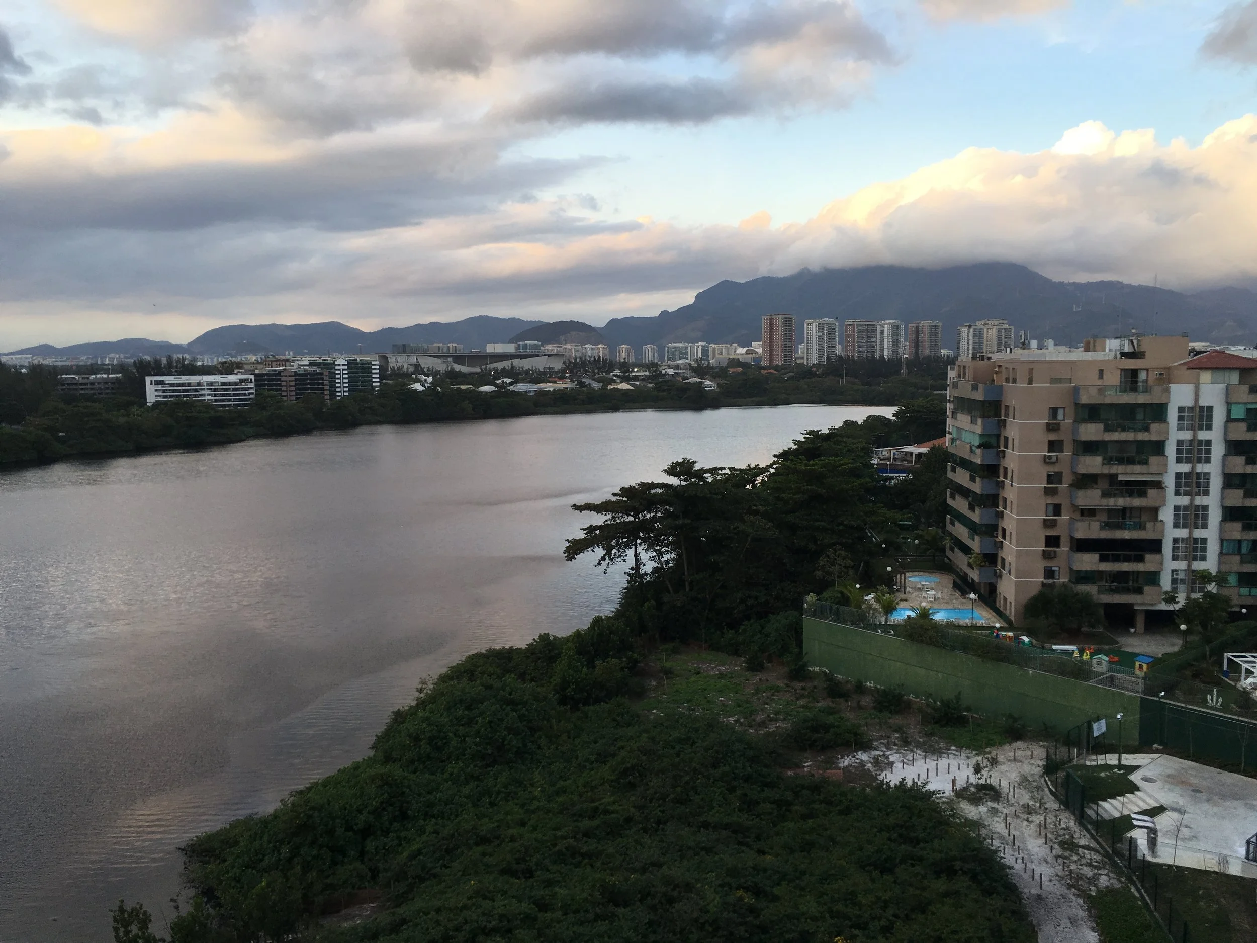  Looking across Marapendi Lagoon from the hotel balcony 