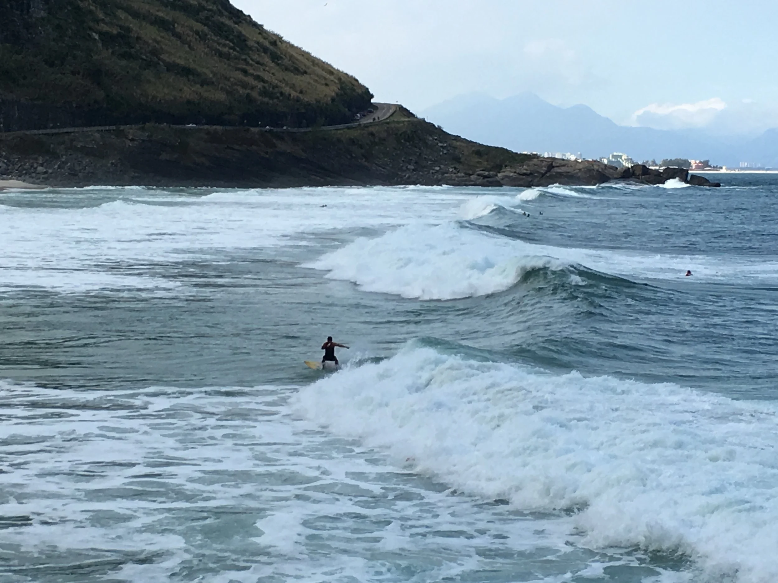  Watching the surfers over beer at Prainha&nbsp; 