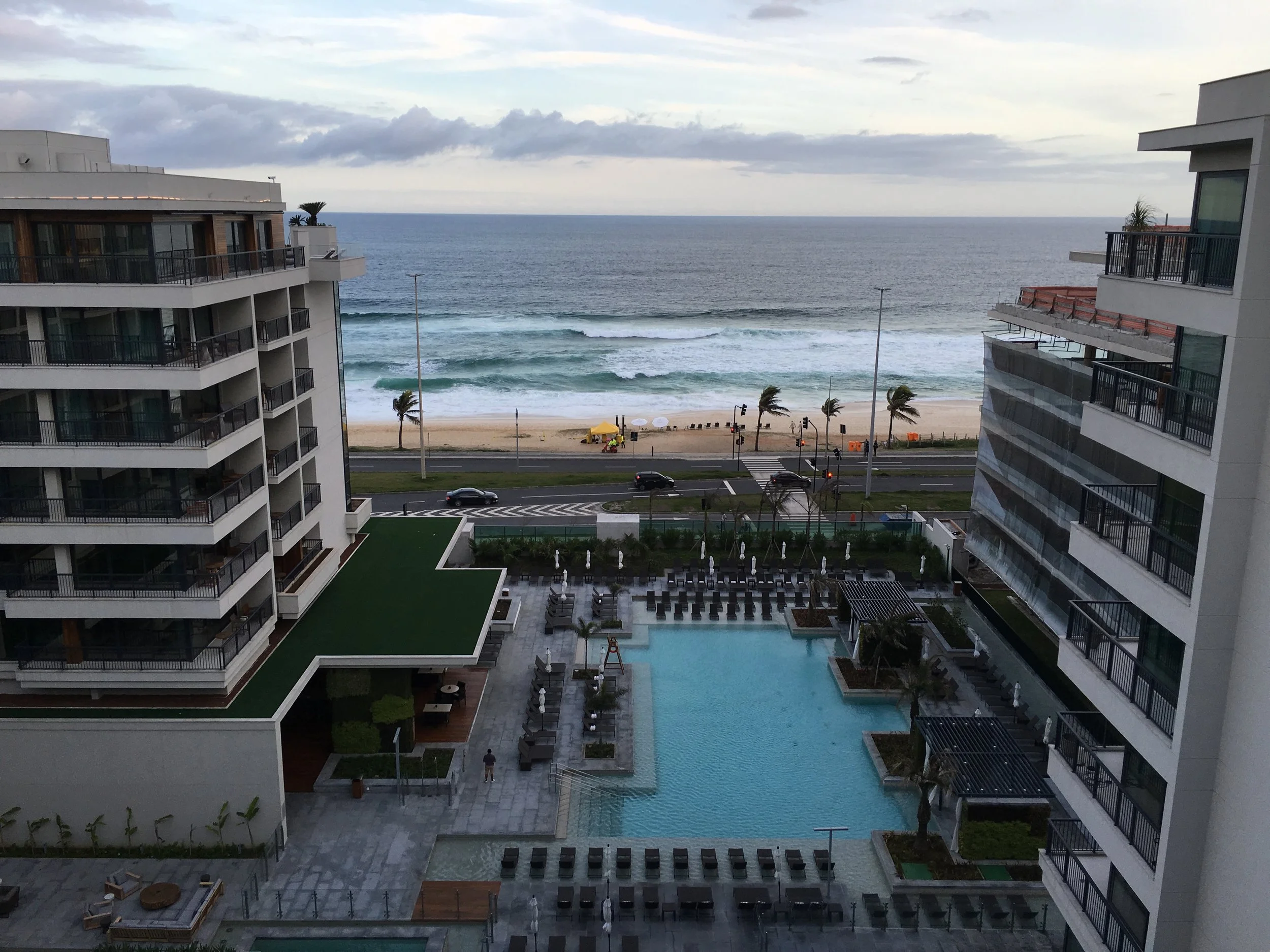  Back at the hotel, the sunset view from our balcony 