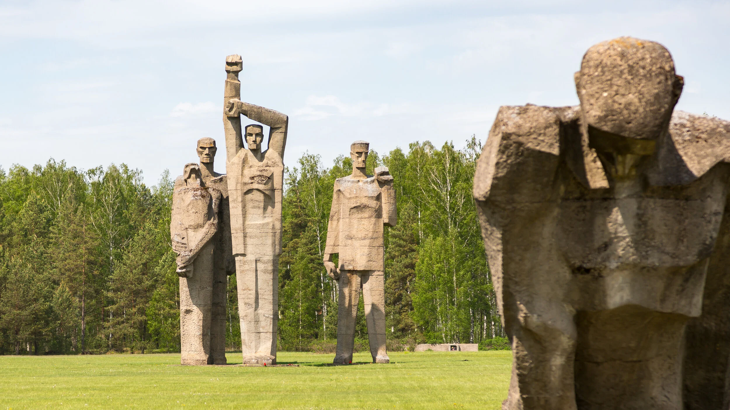  Built in 1967, the statues in the memorial evoke the Soviet era in which they were built 