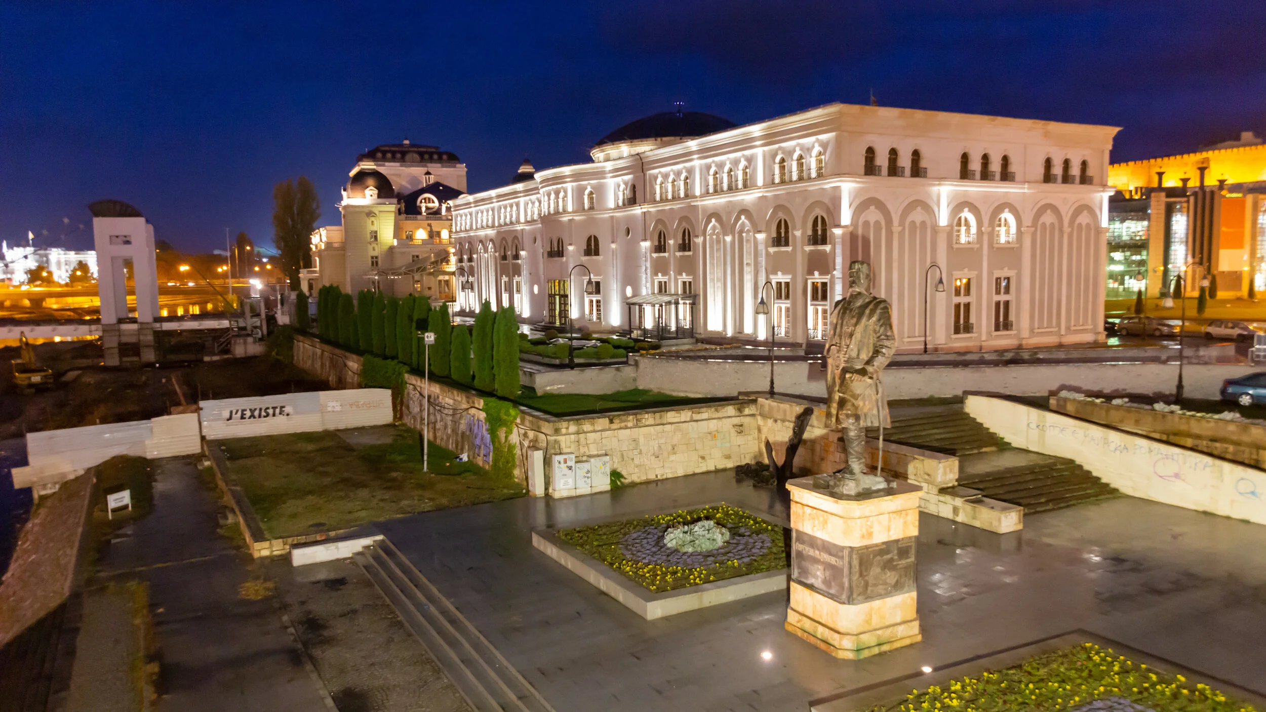  Georgi Pulevski Statue, in front of the VMRO, or Museum of the Macedonian Struggle for Sovereignty and Independence 