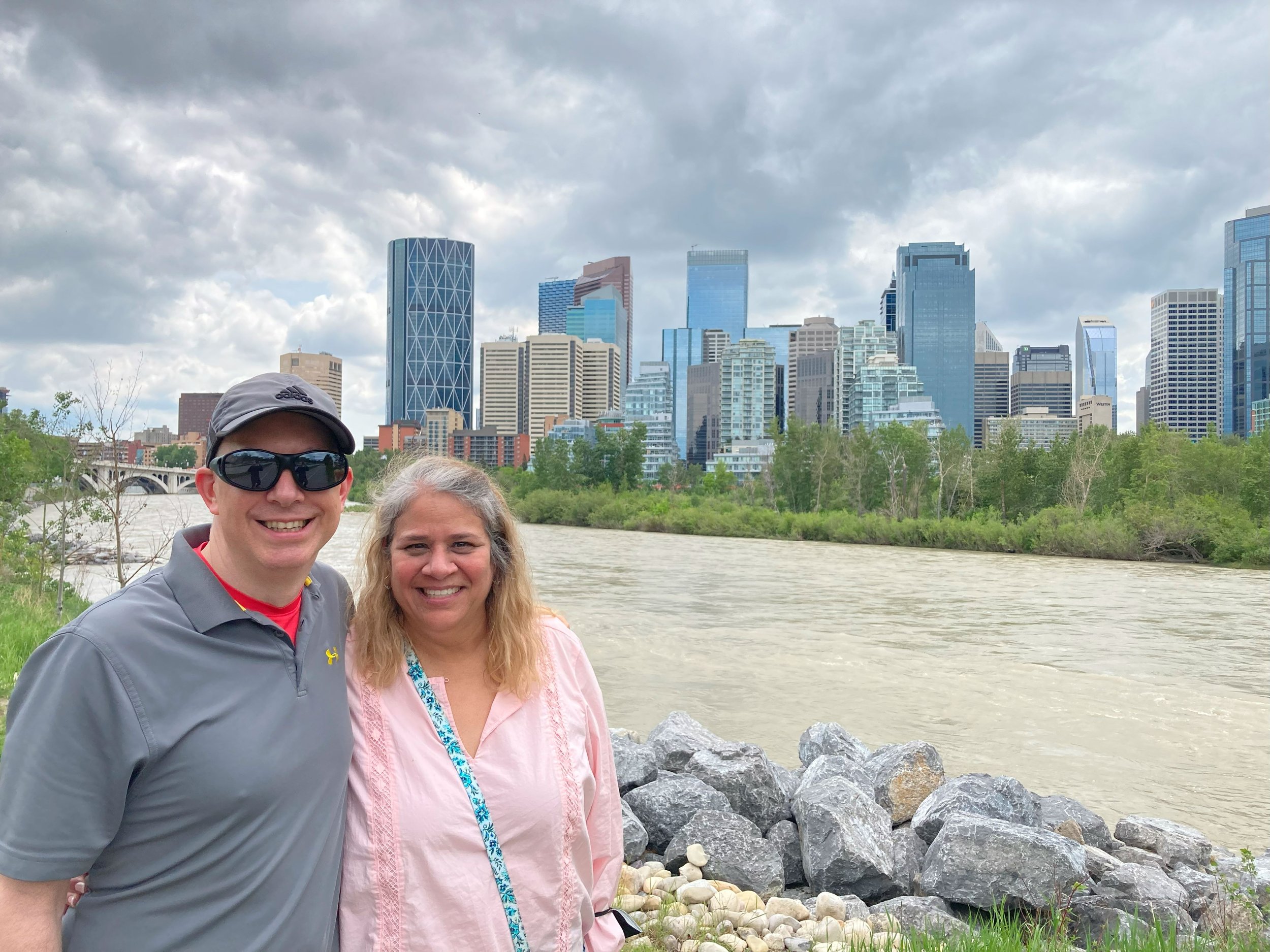  Tom and Karen with the Bow and downtown Calgary skyline 