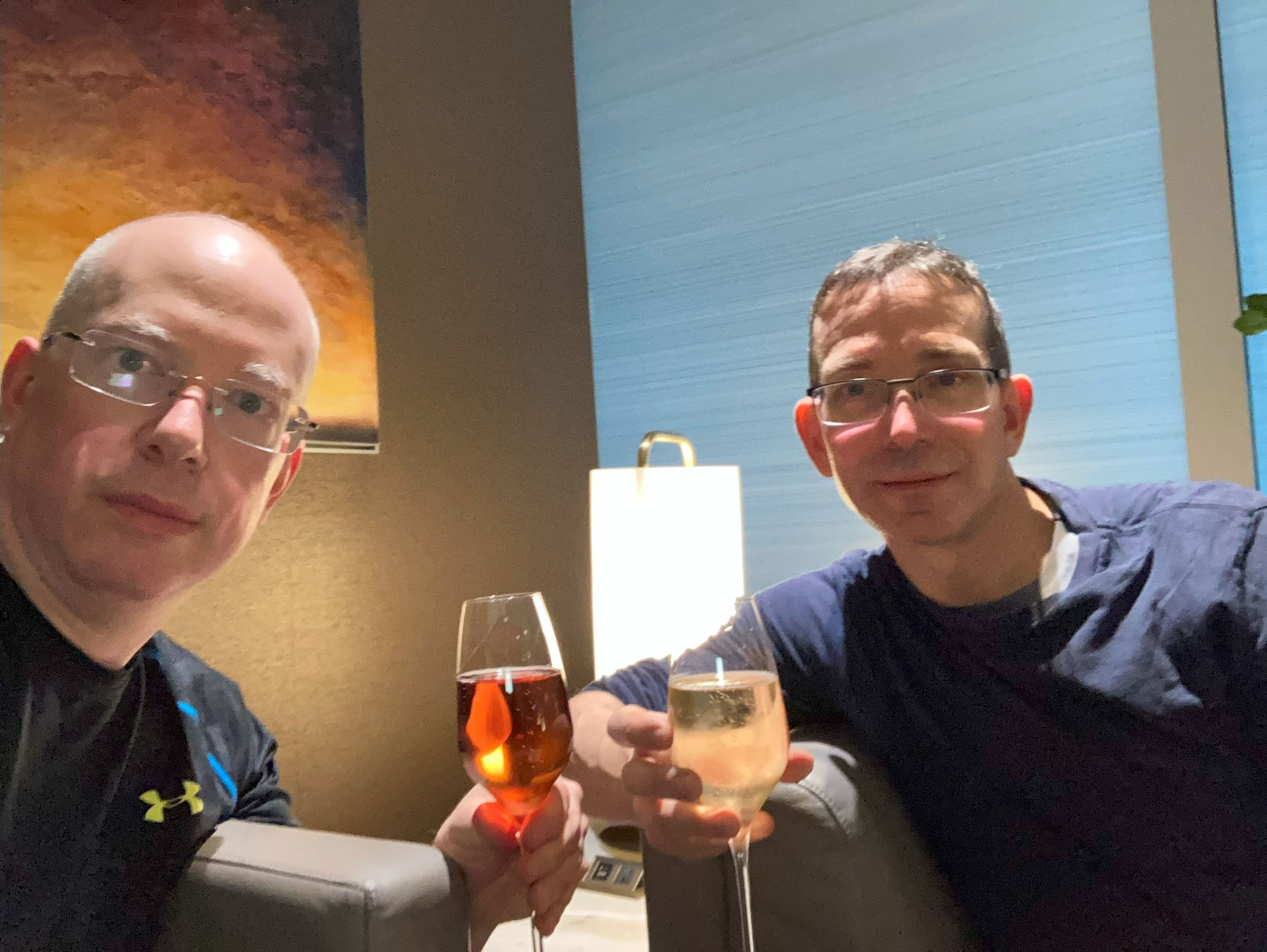 Enjoying some after dinner champagne in the Signature Suite Lounge Toronto 