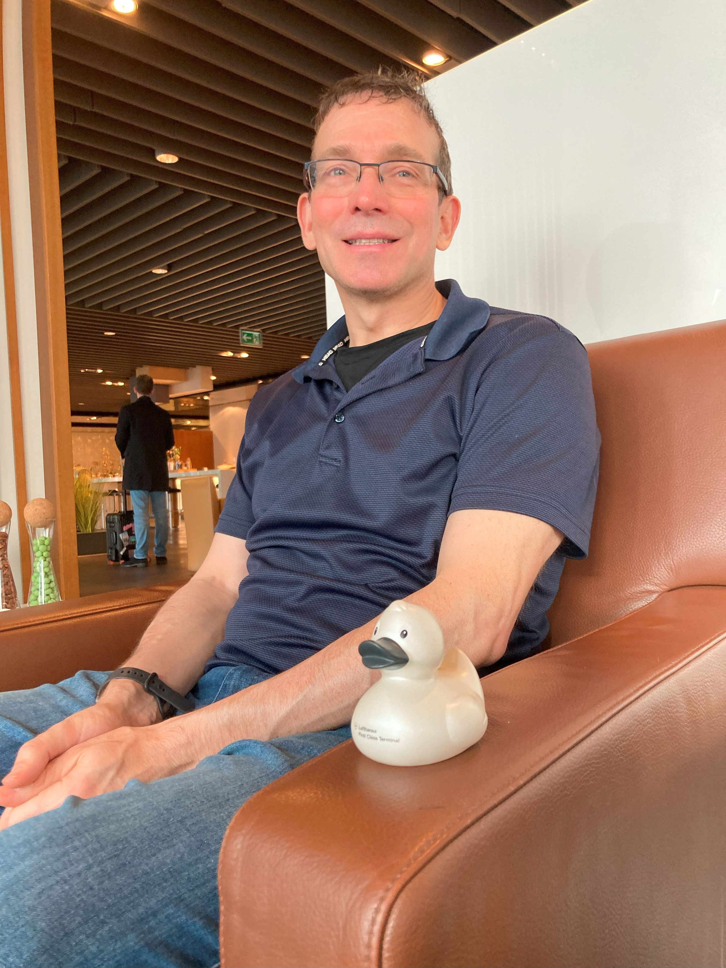  After taking advantage of the nap room after breakfast, we were presented with a new duck for our collection.  I didn't need to take a bubble bath this time to earn one. 