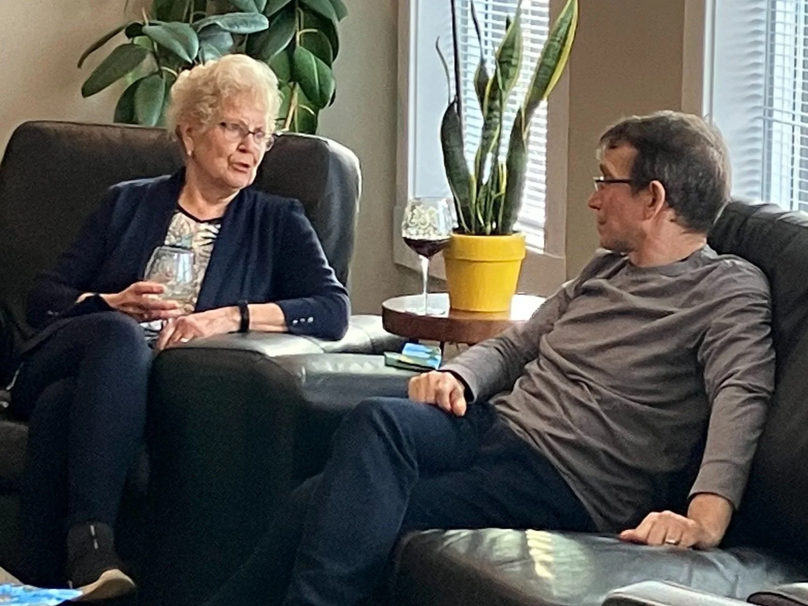  Deep in conversation 