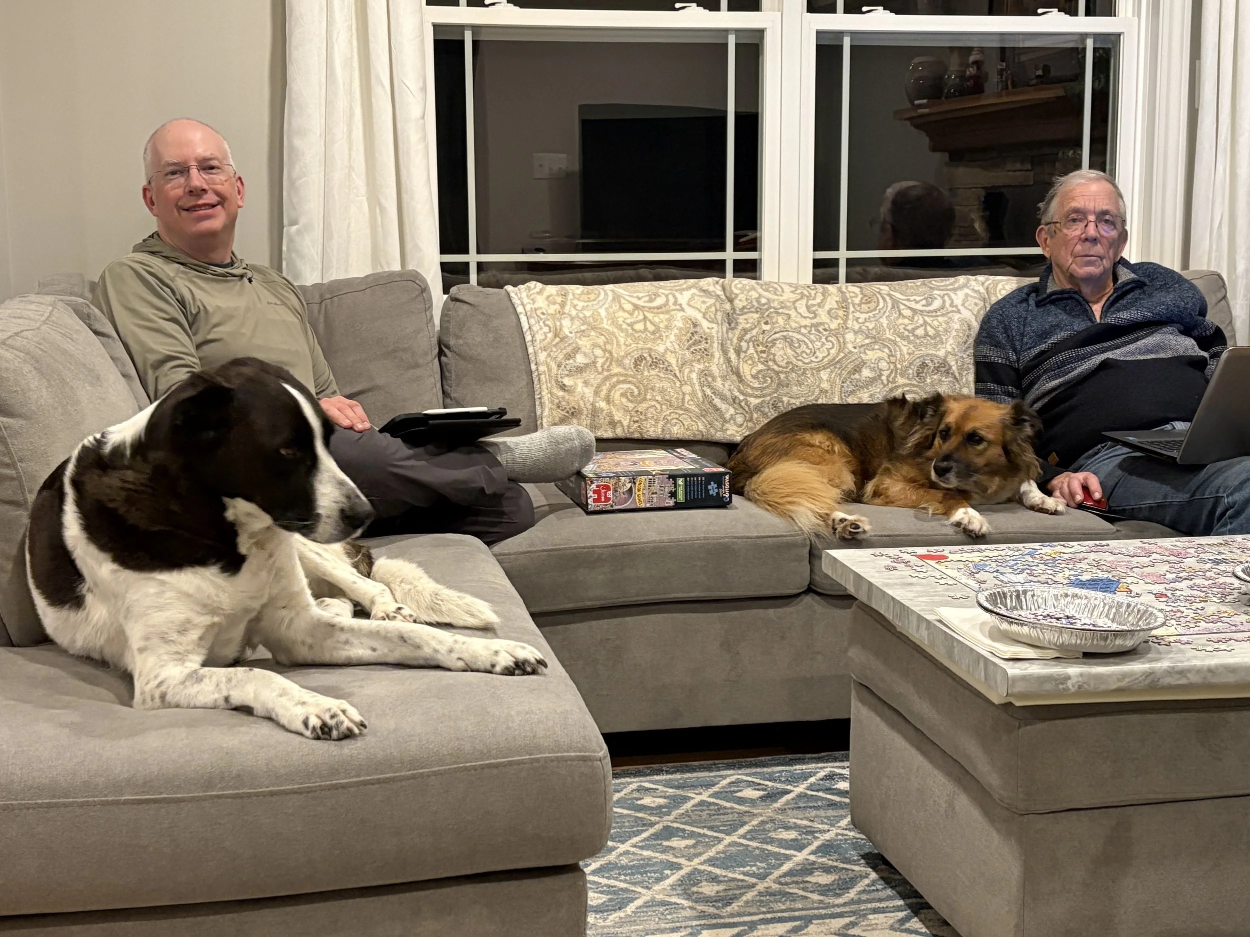  Relaxing after a Christmas feast and pondering the puzzle  