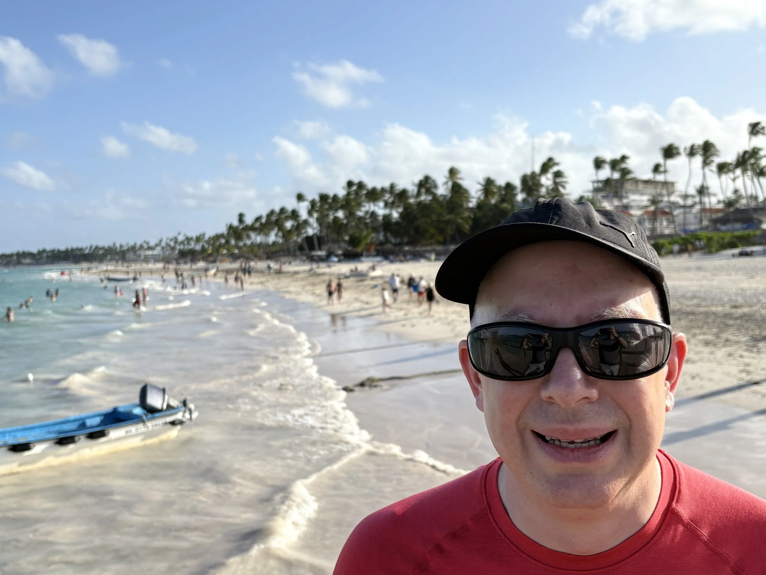  Catching a few folks wading into the waters, we just walked along the beach 