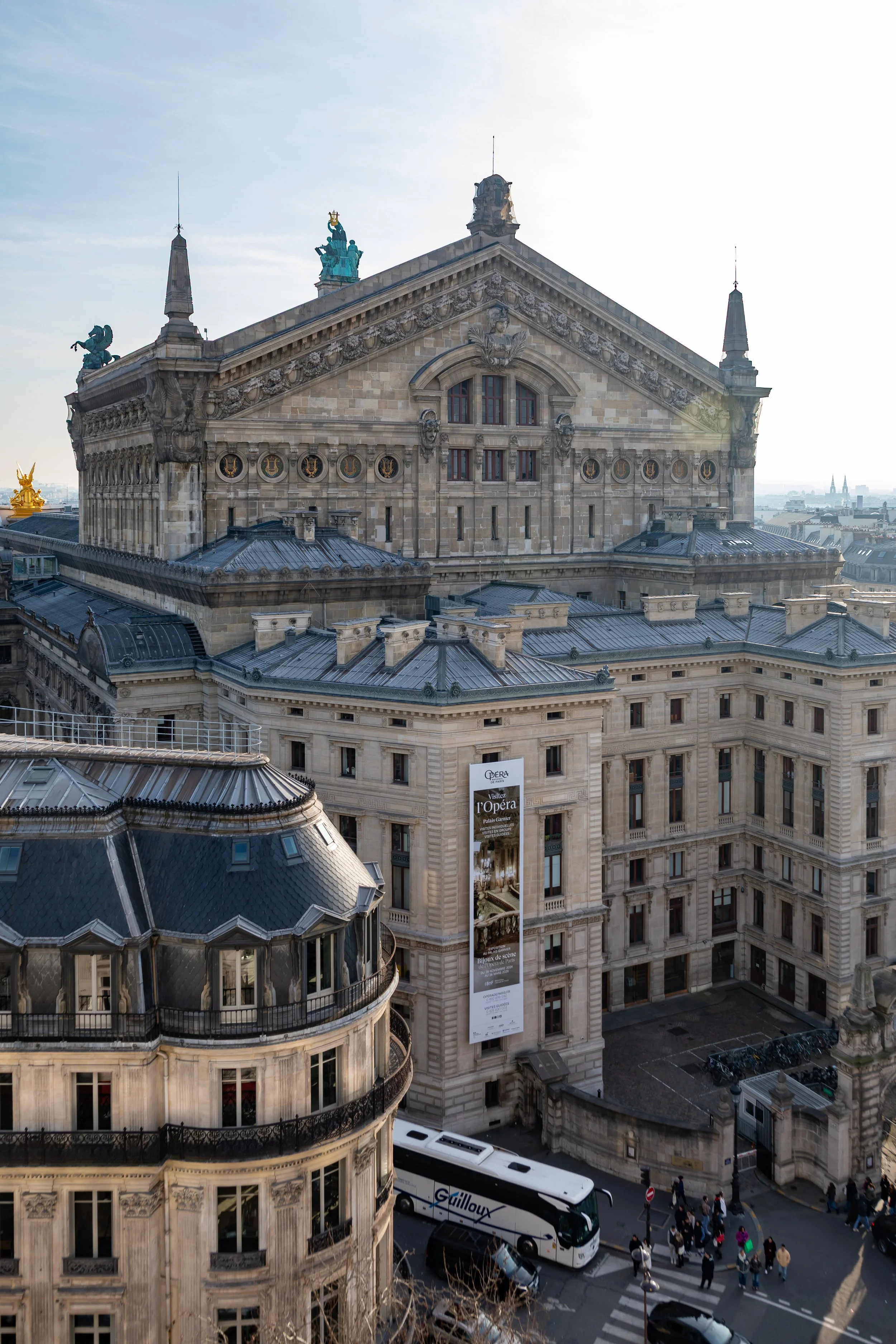  View of Paris Opera from the roof of Le Printemps 