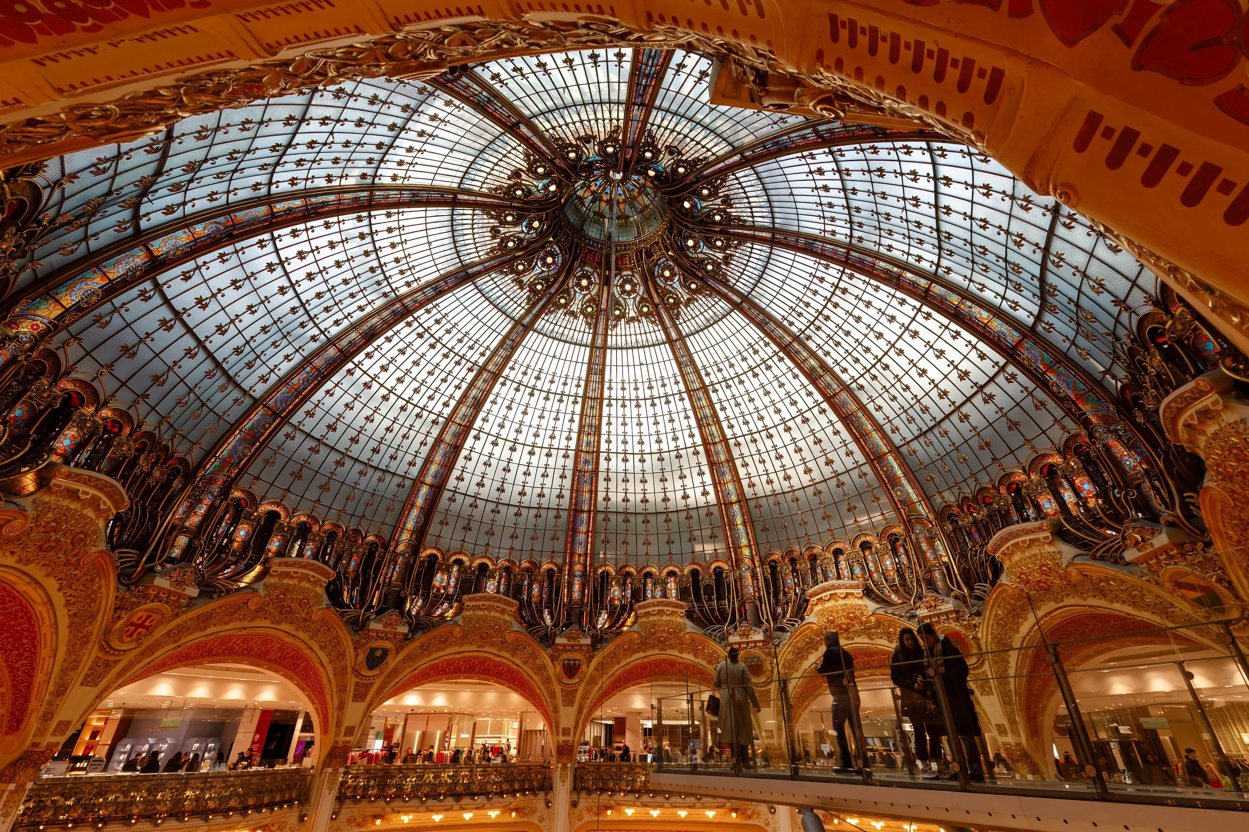  Visiting the Glass Roof of le Printemps for the first time this trip 