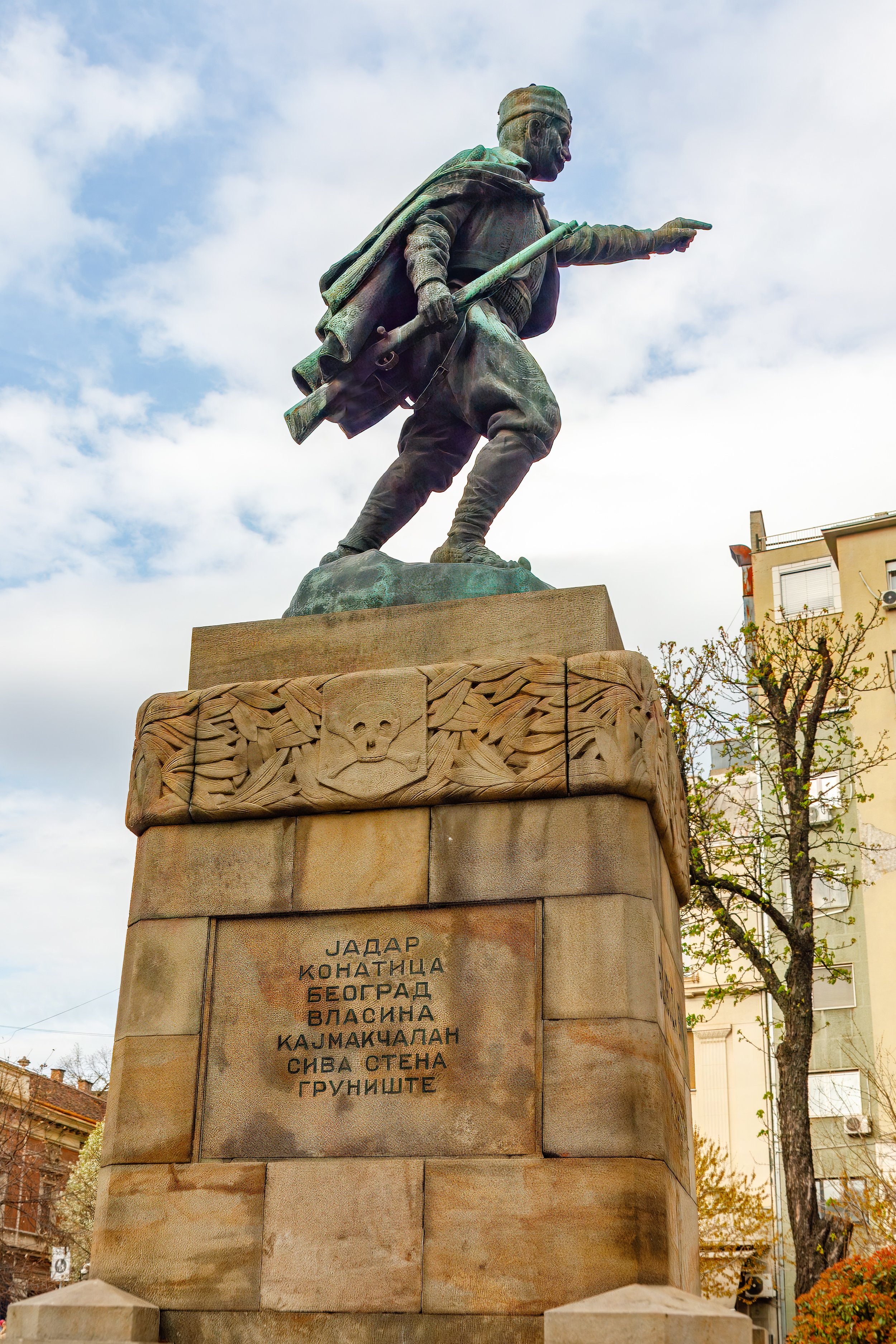  Monument to Vojvoda Vuk (1936) sculpture in  Park Proleće  commemorated for his Chetnik military leadership 
