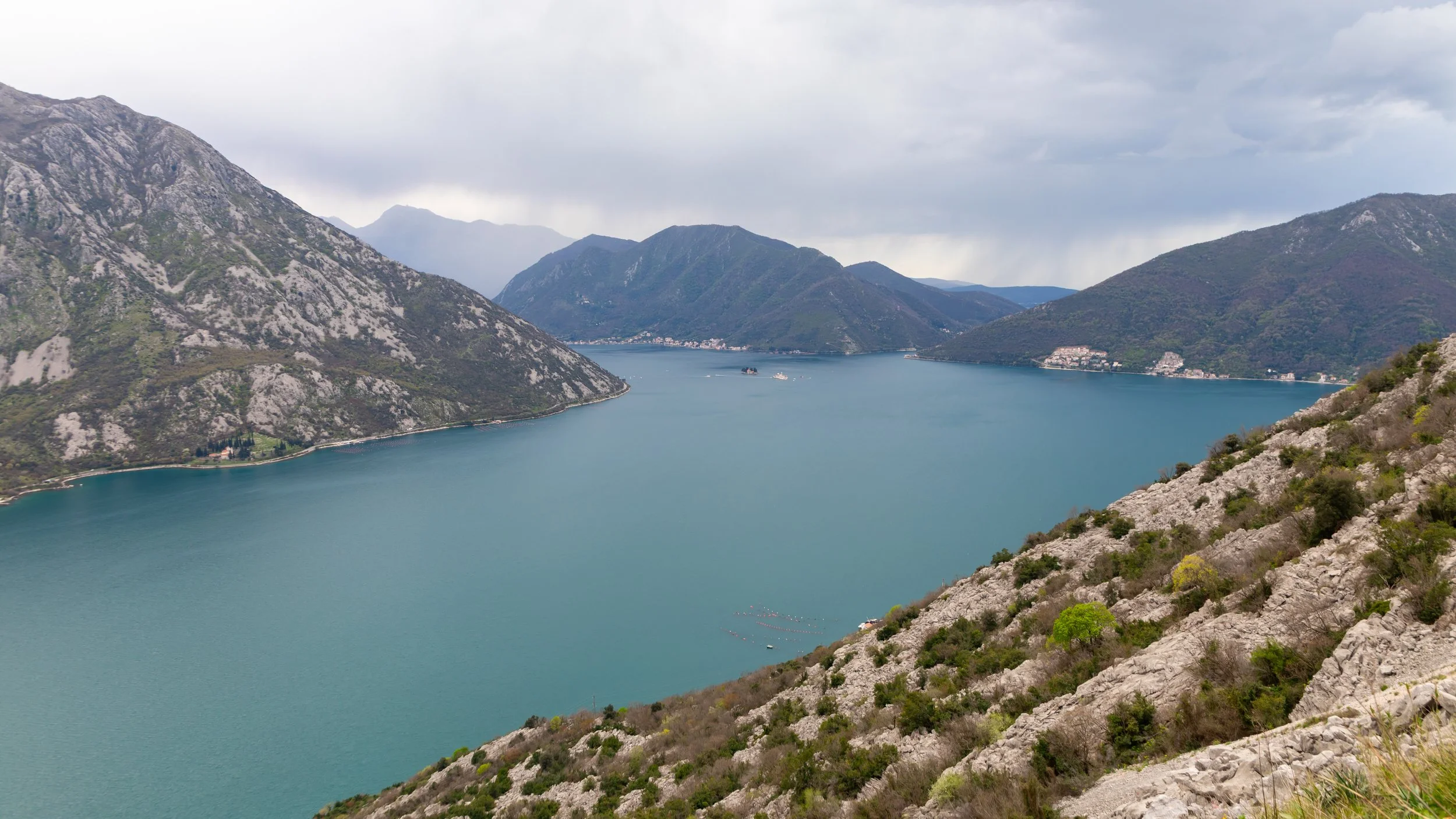  Heading out of the mountains towards Risan Bay 