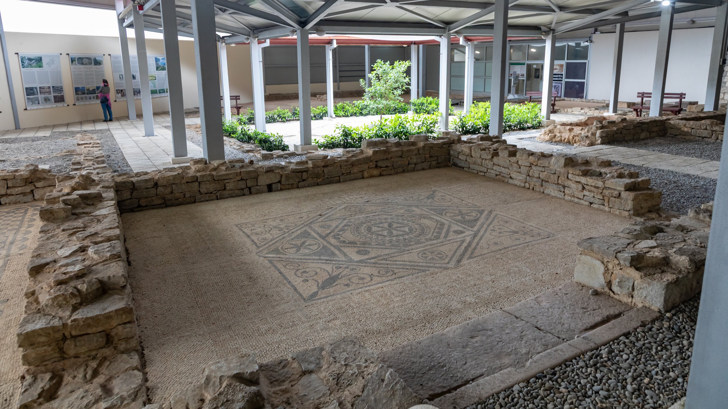  One of the more complete floors with intricate mosaic pattern 