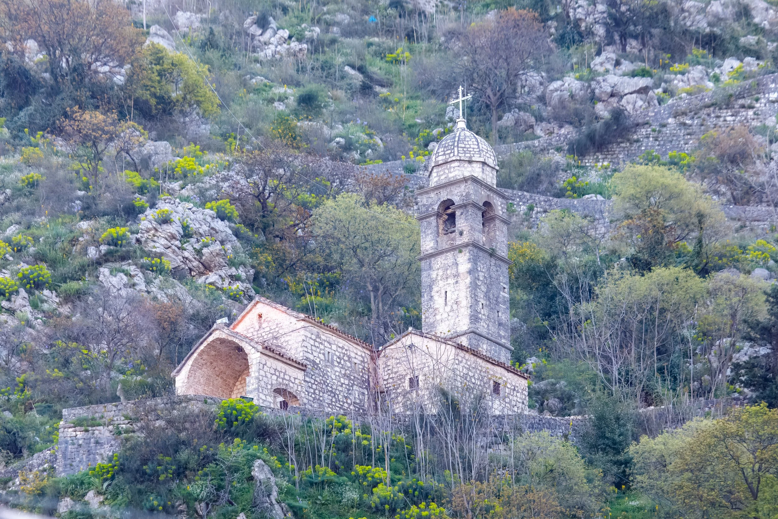  Roman Catholic Church of Our Lady of Remedy (1518) perched on the s l ope of St. John Mountain 