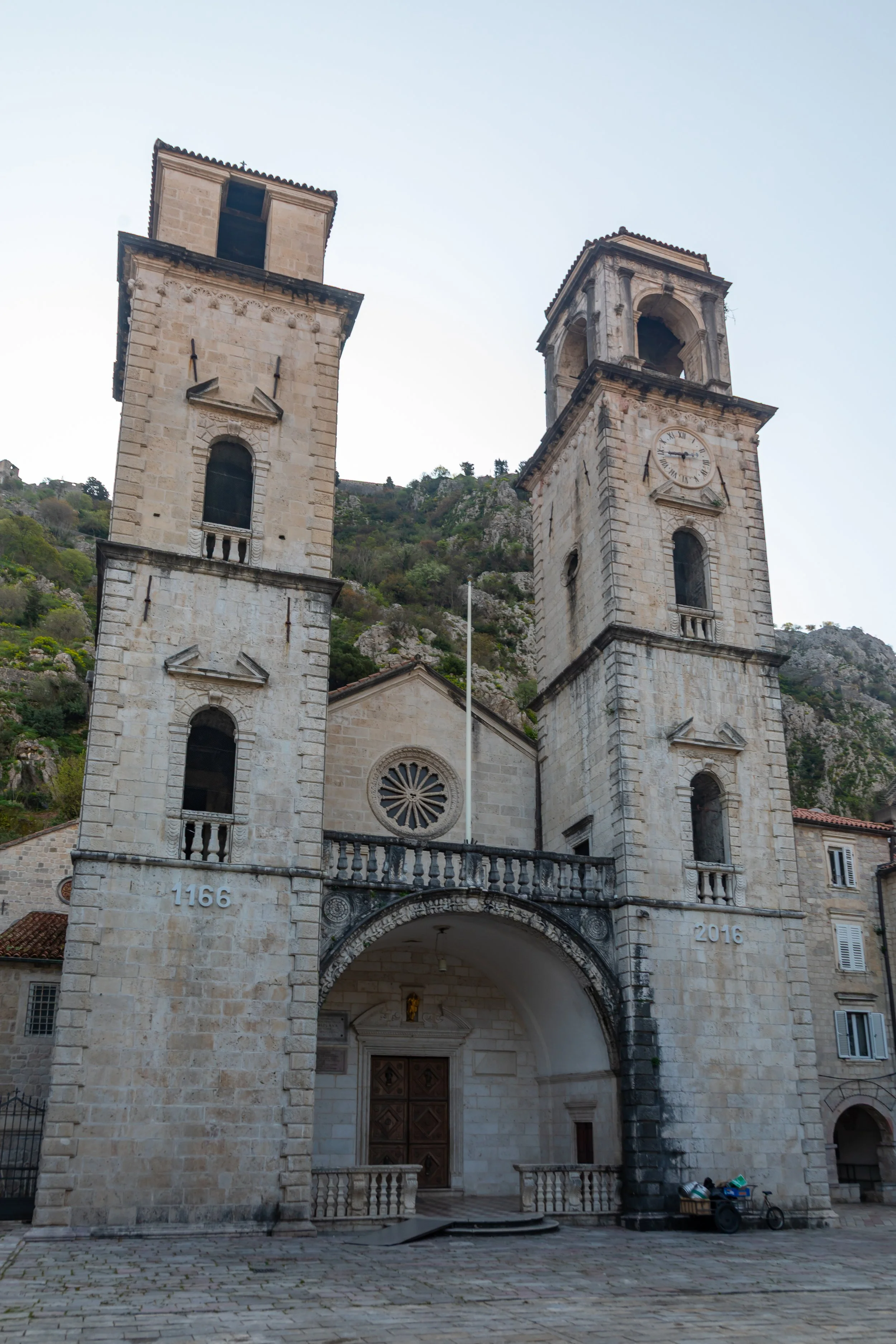  Cathedral of Saint Tryphon, one of two Roman Catholic churches in Kotor, originally built in 1166 