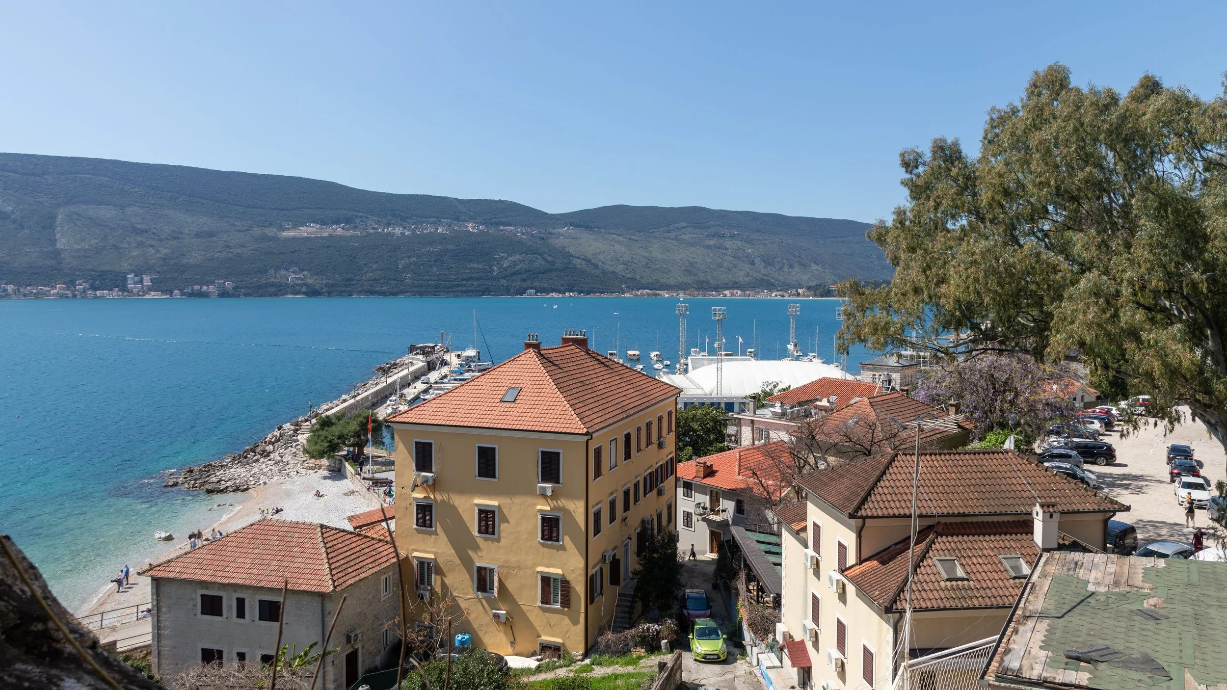  Looking down on the lower town and the harbour 