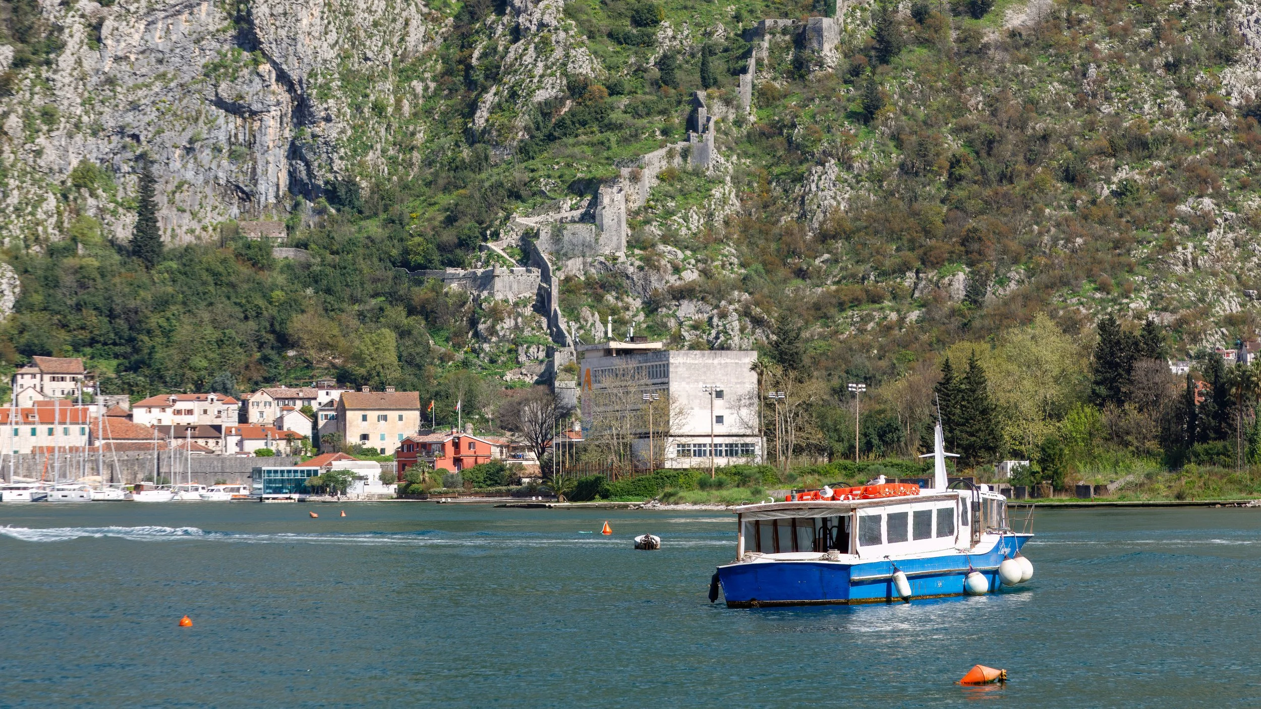  Closer view of the lower fortified city wall 