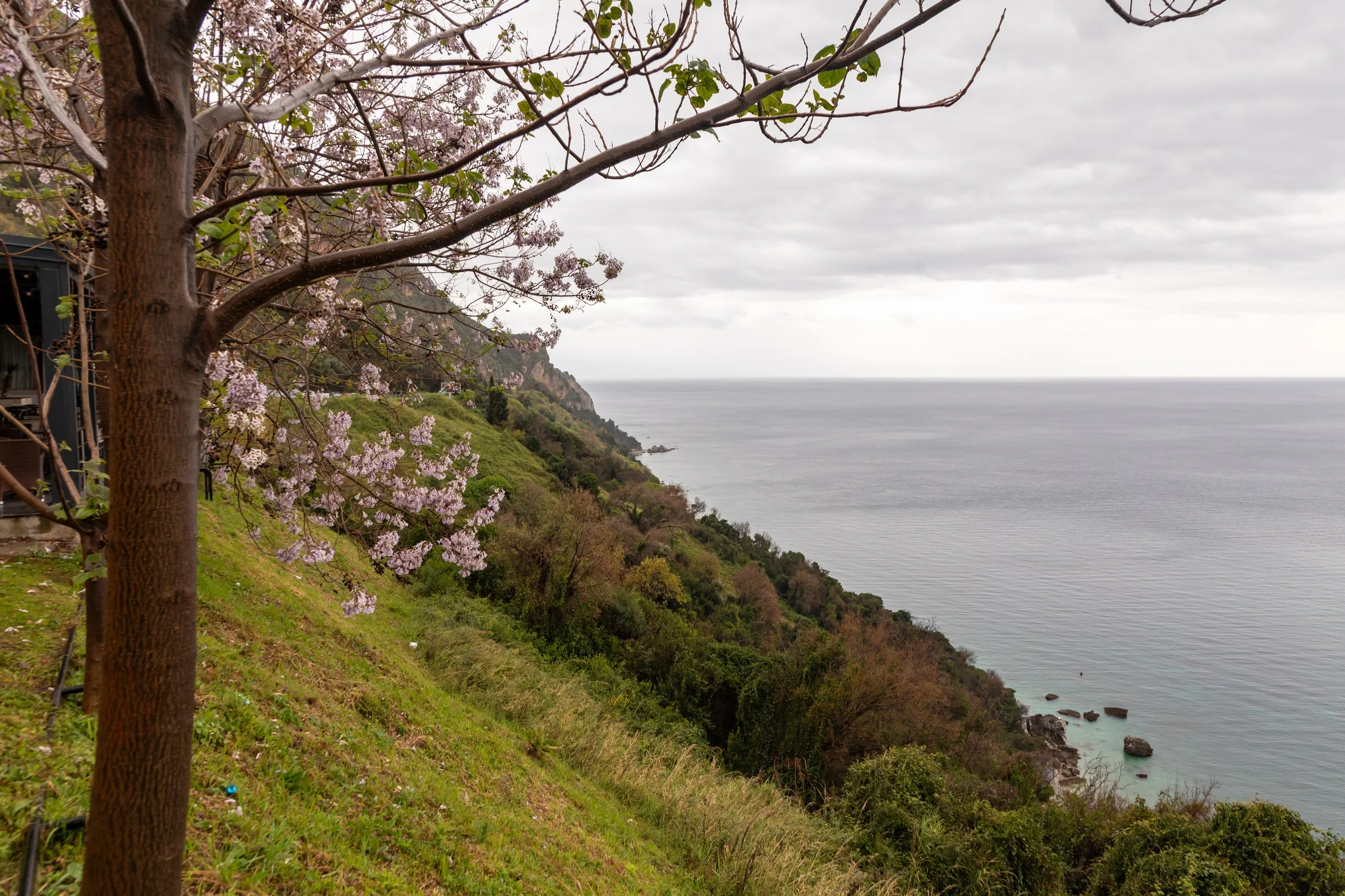  Going across the land, the road starts to hug the Adriatic Coast 