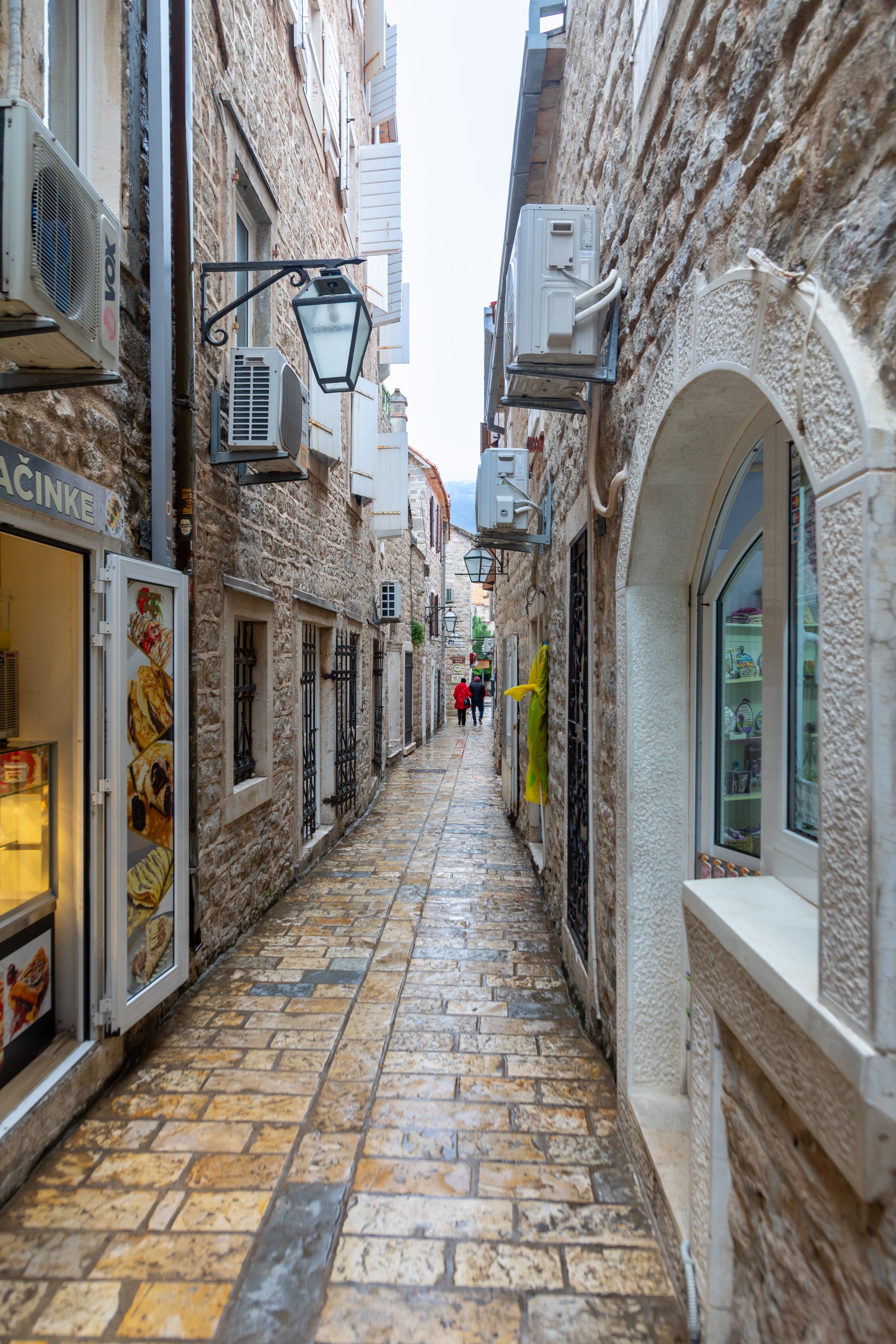  Making our way back through the narrow streets of old town, before the skies opened up 