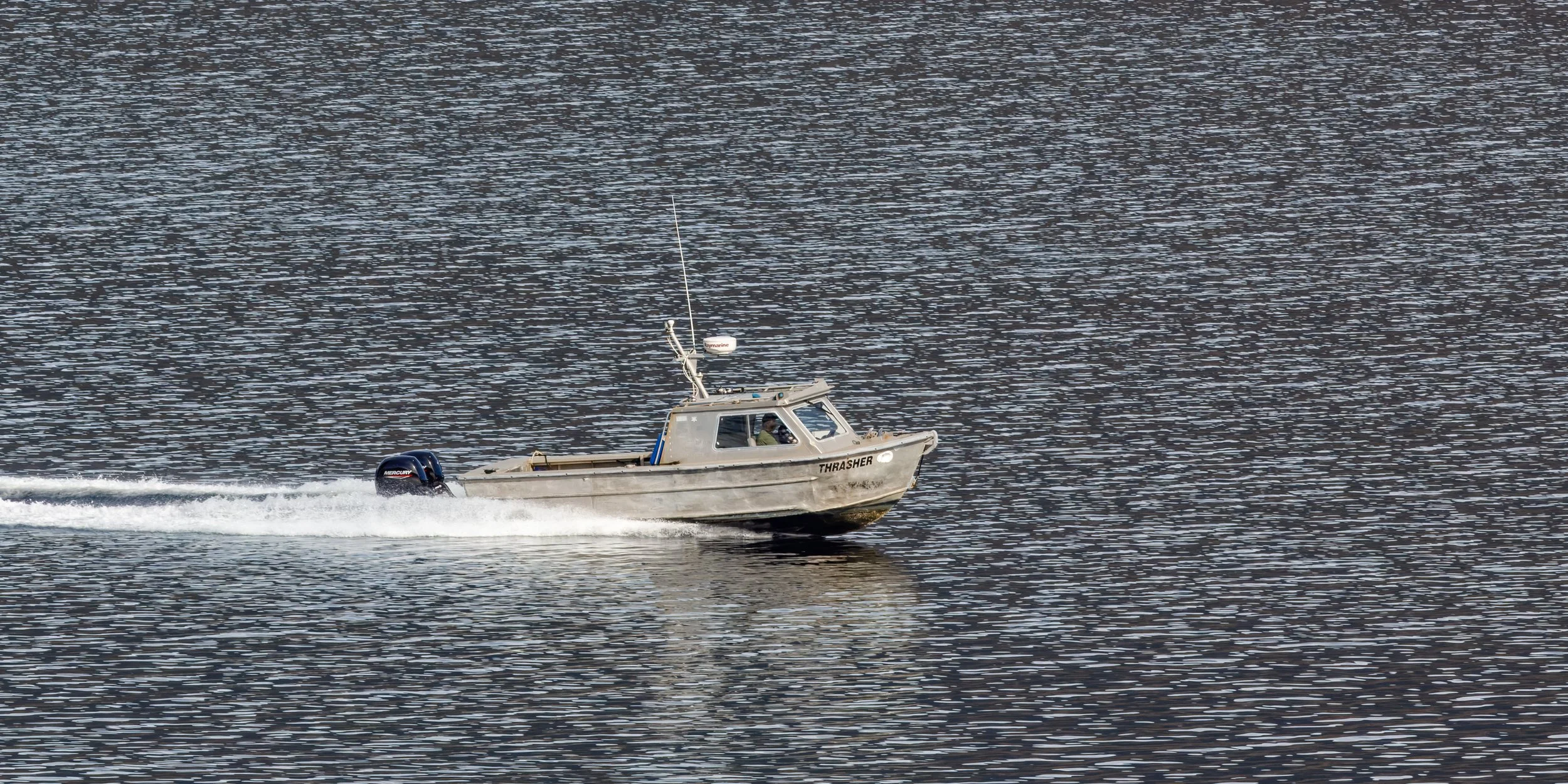 Fishing boat heading back into shore 