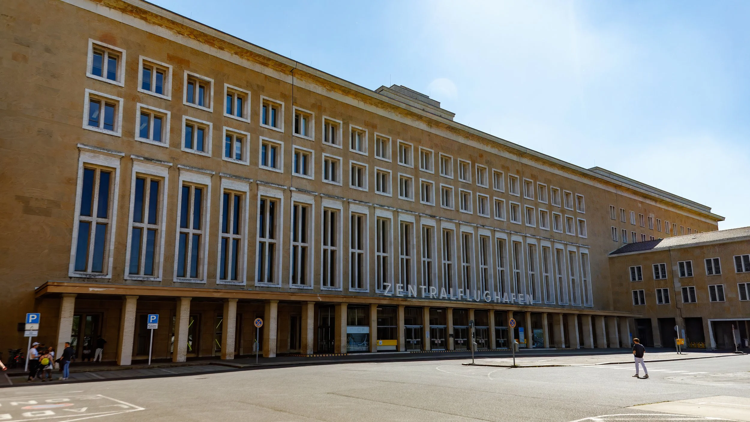  Classic exterior of the Tempelhof International Airport, last operating as an airport in 2008 