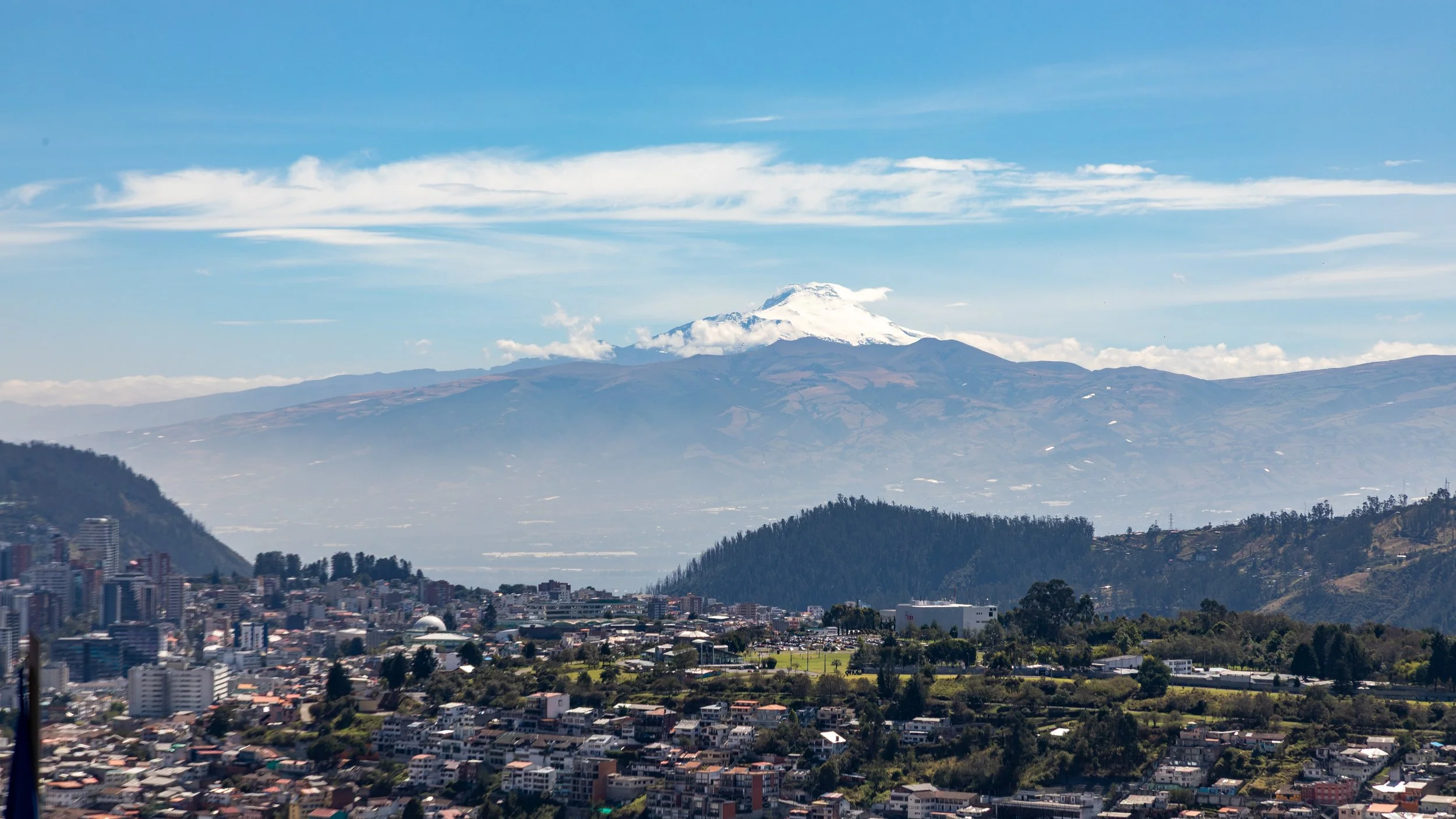  Our first stop was a lookout at the top of the hill of El Panecillo 