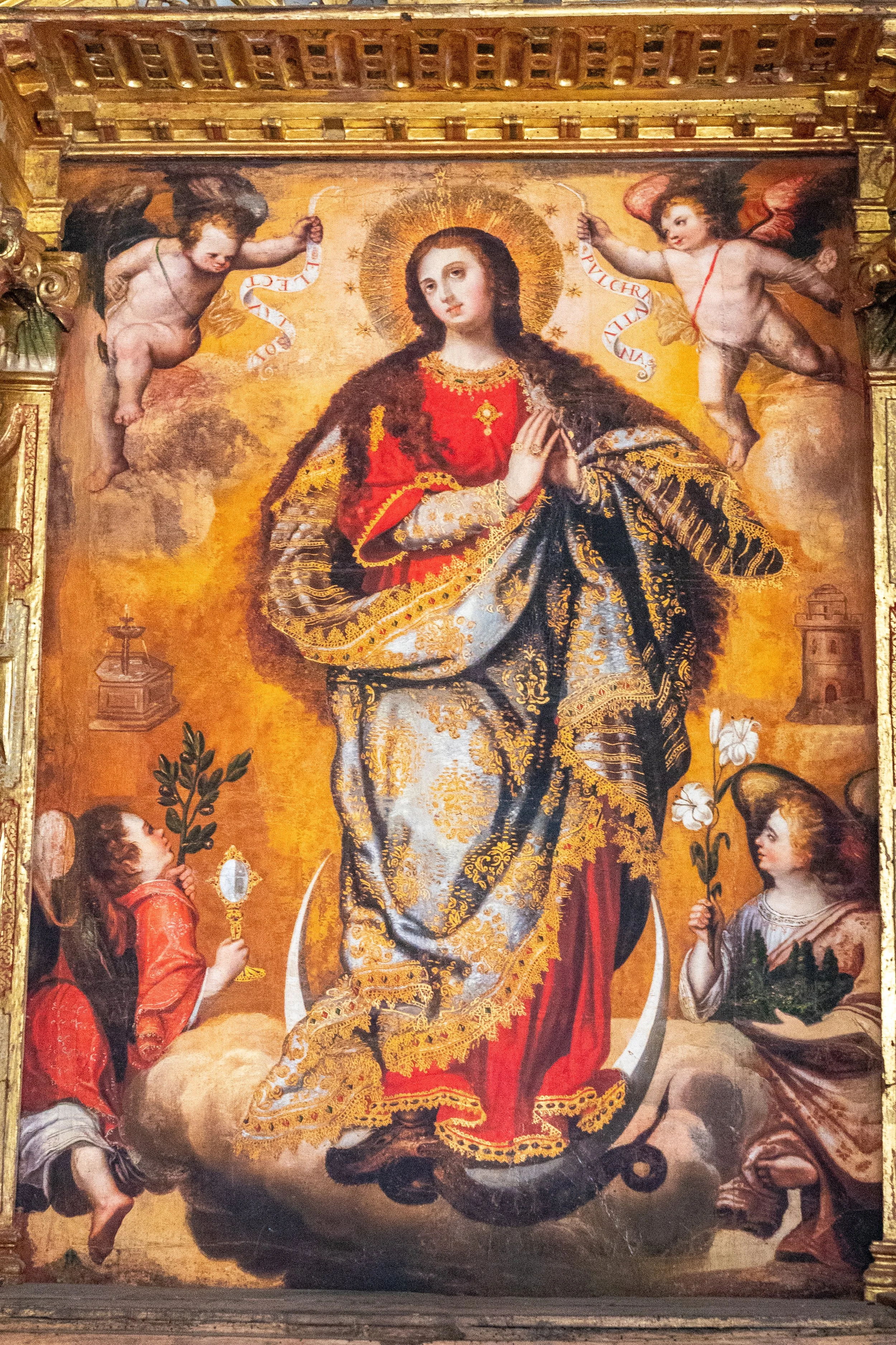  Immaculate Conception painting in the church interior 