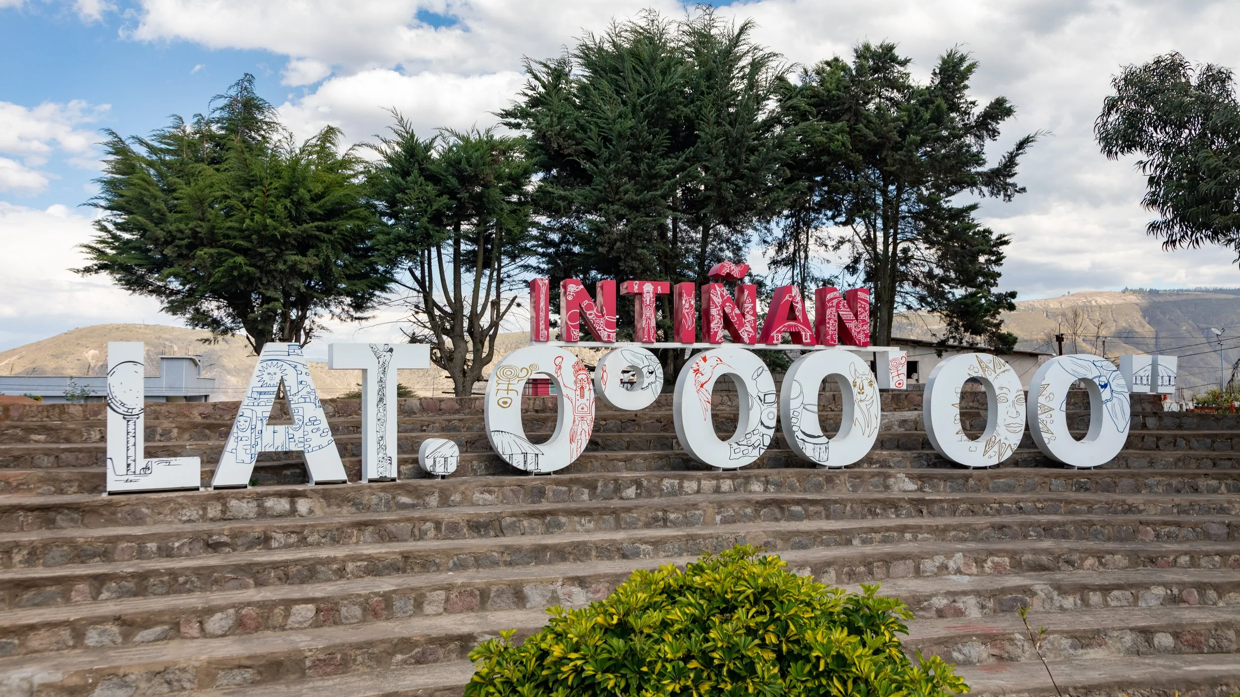  After a wonderful lunch, our bus transferred us to the Equator for some equatorial fun 