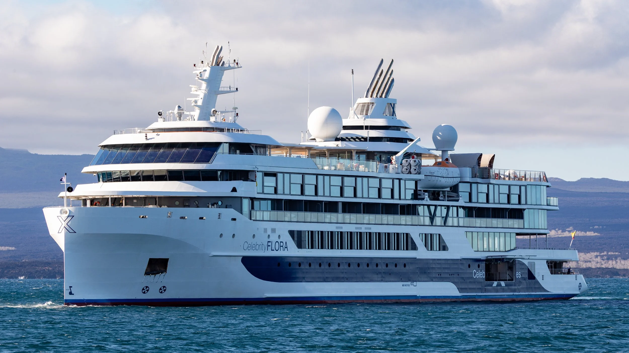  Another beautiful view of the ship. We were on the sixth deck, with floor-to-ceiling windows that opened up to create a French balcony 
