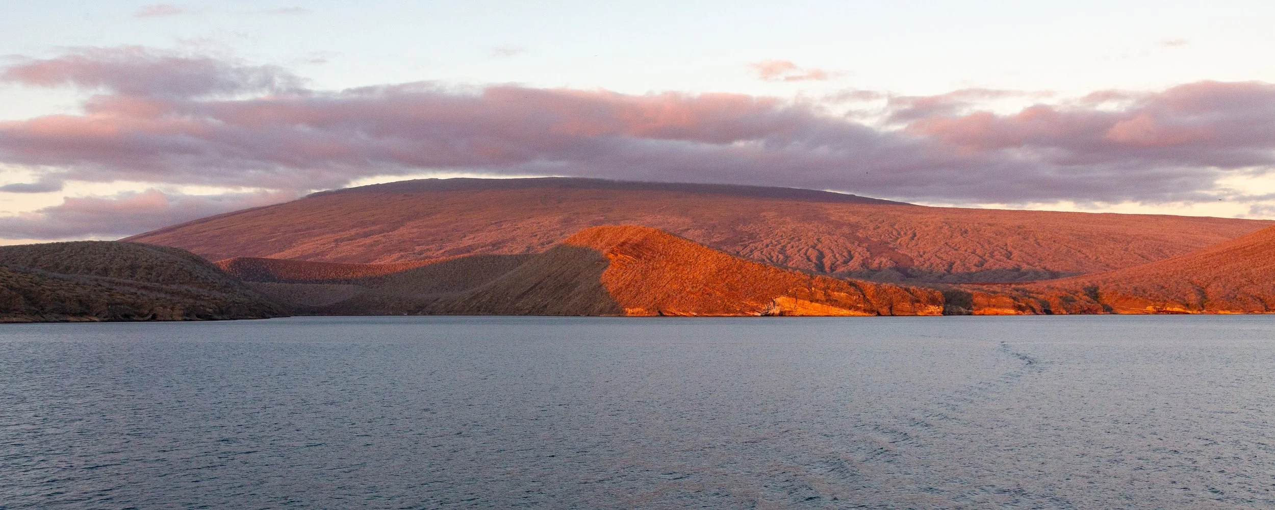  Back on the ship, looking back on Isabela Island before heading out 
