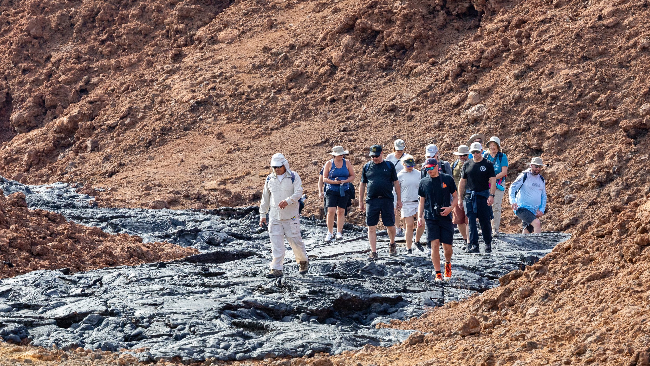  Another group following behind 